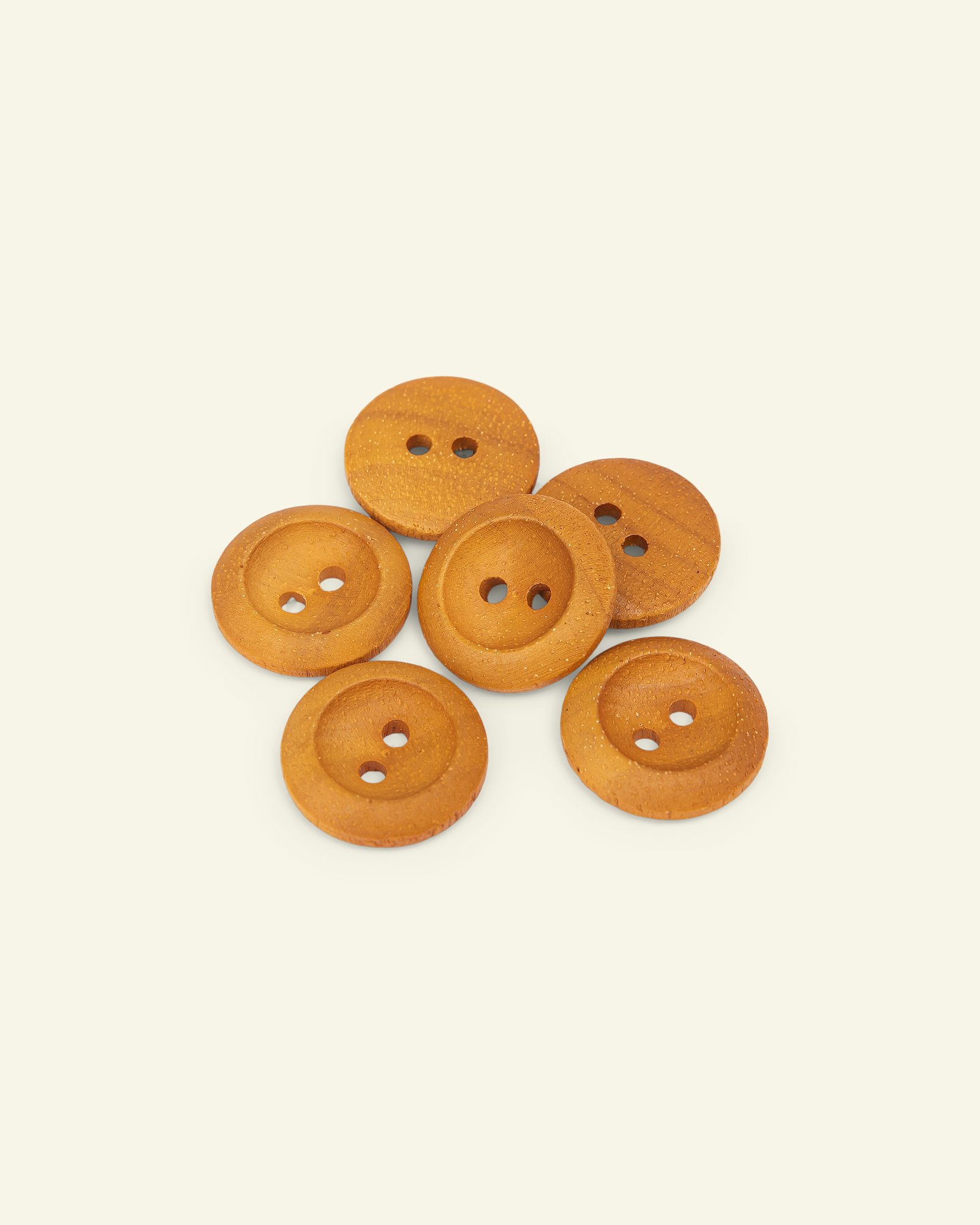 Button 2-holes olive w/rim 22mm 6pcs 33522_pack