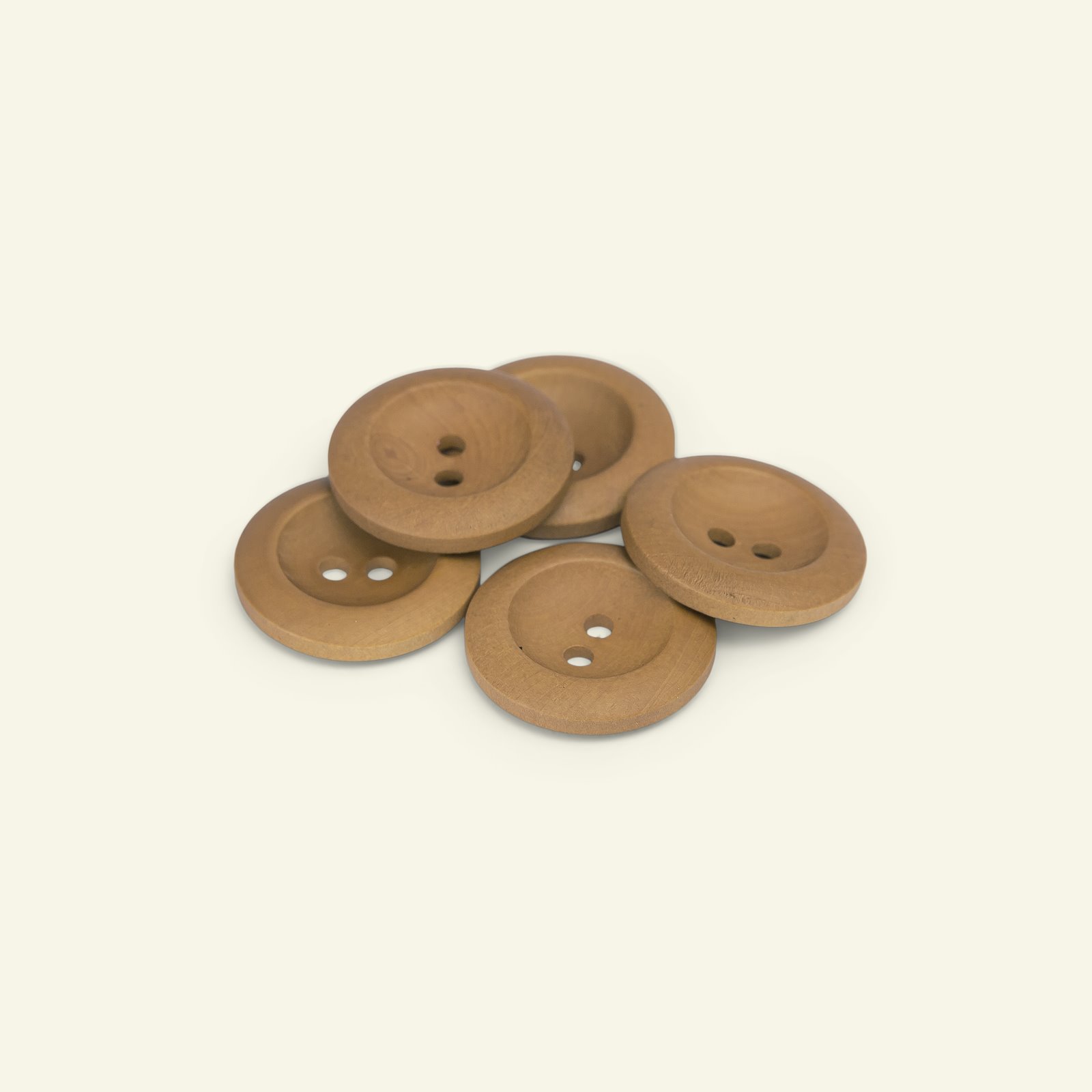 Button 2-holes olive w/rim 25mm 5pcs 33553_pack