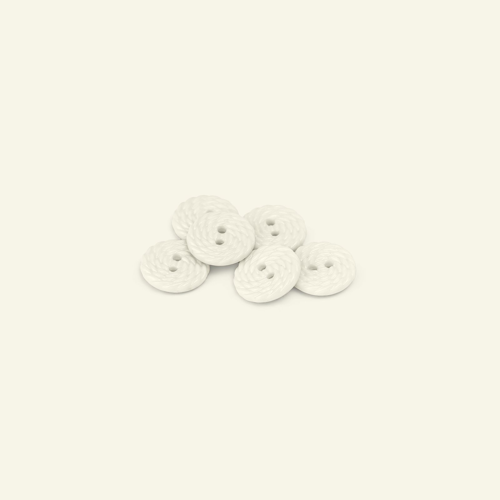 Button 2-holes rope 15mm off white 6pcs 33086_pack