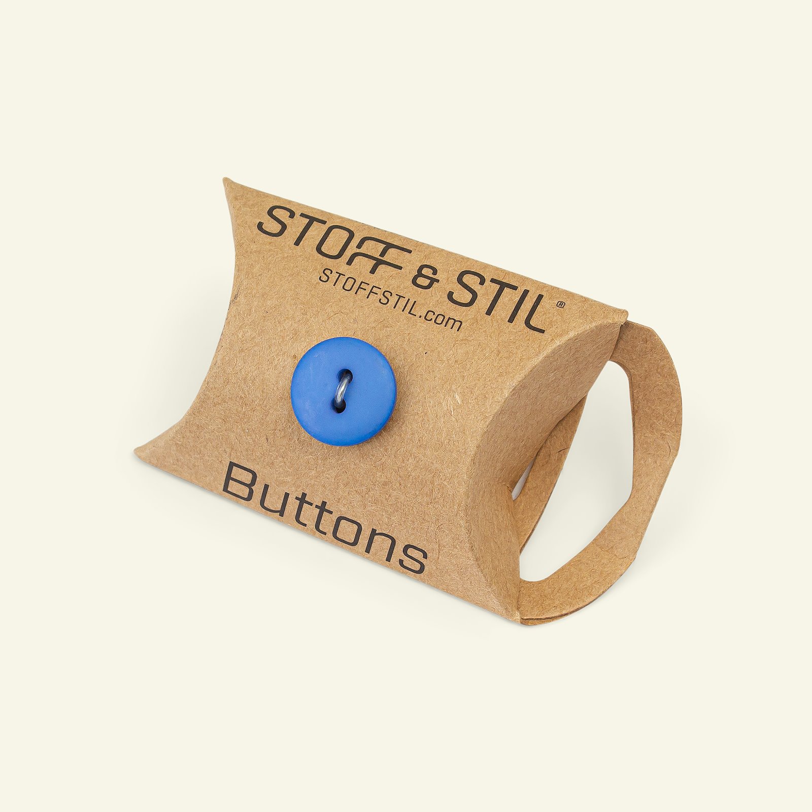 Button 2-holes shiny 14mm blue 6pcs 33285_pack_b