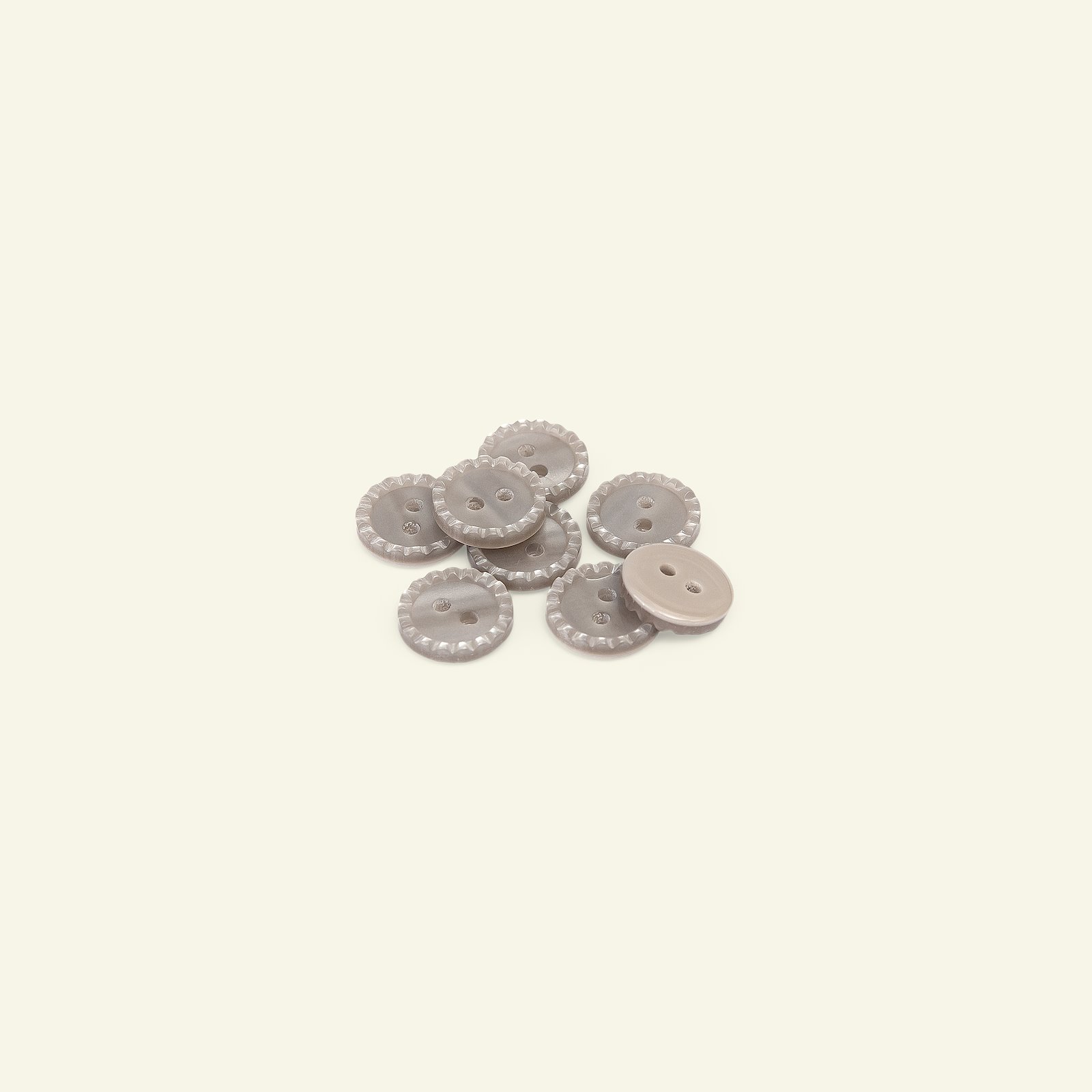 Button 2-holes stitch rim 12mm brown 8pc 33018_pack