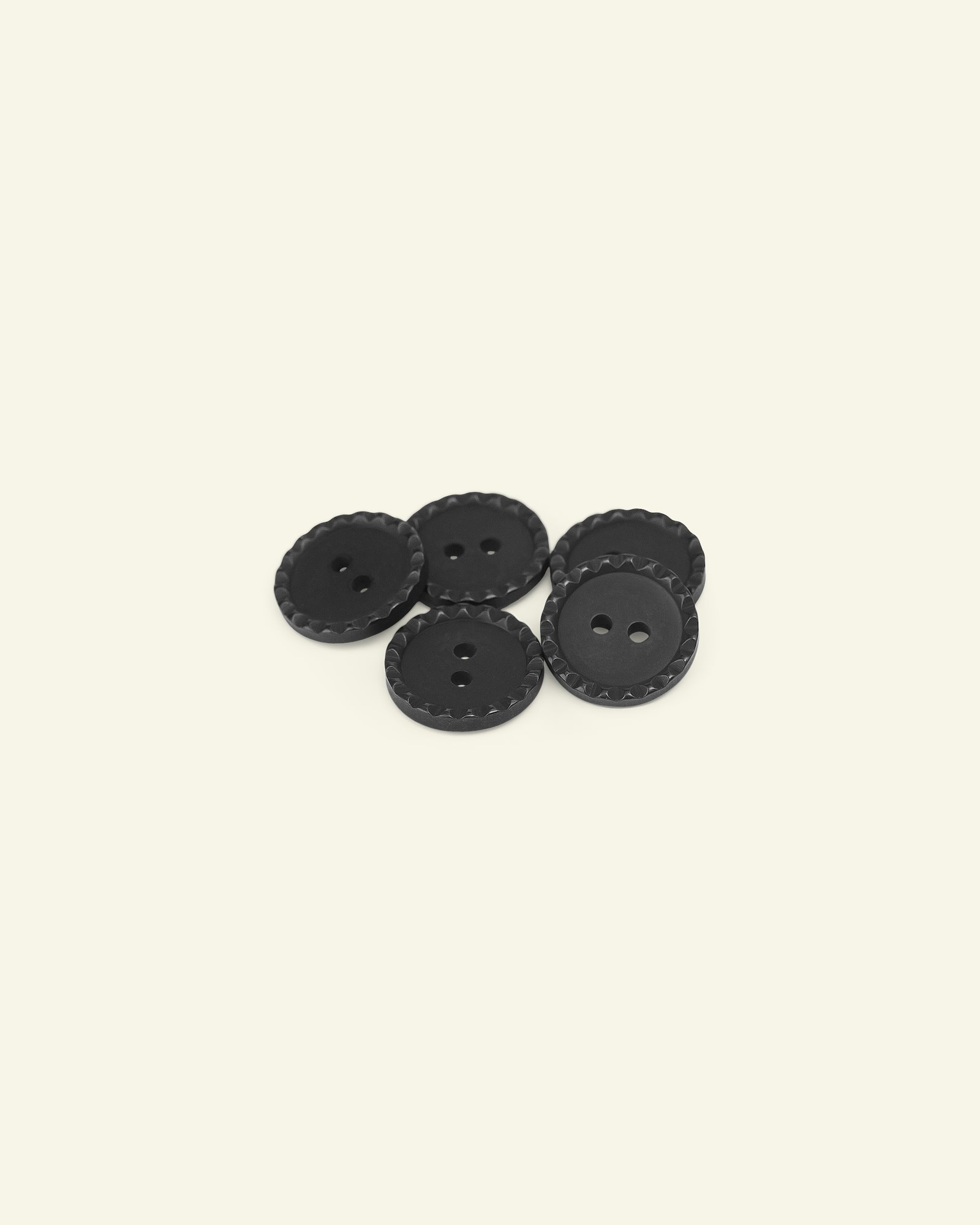 Button 2-holes stitch rim 18mm black 5pc 33124_pack