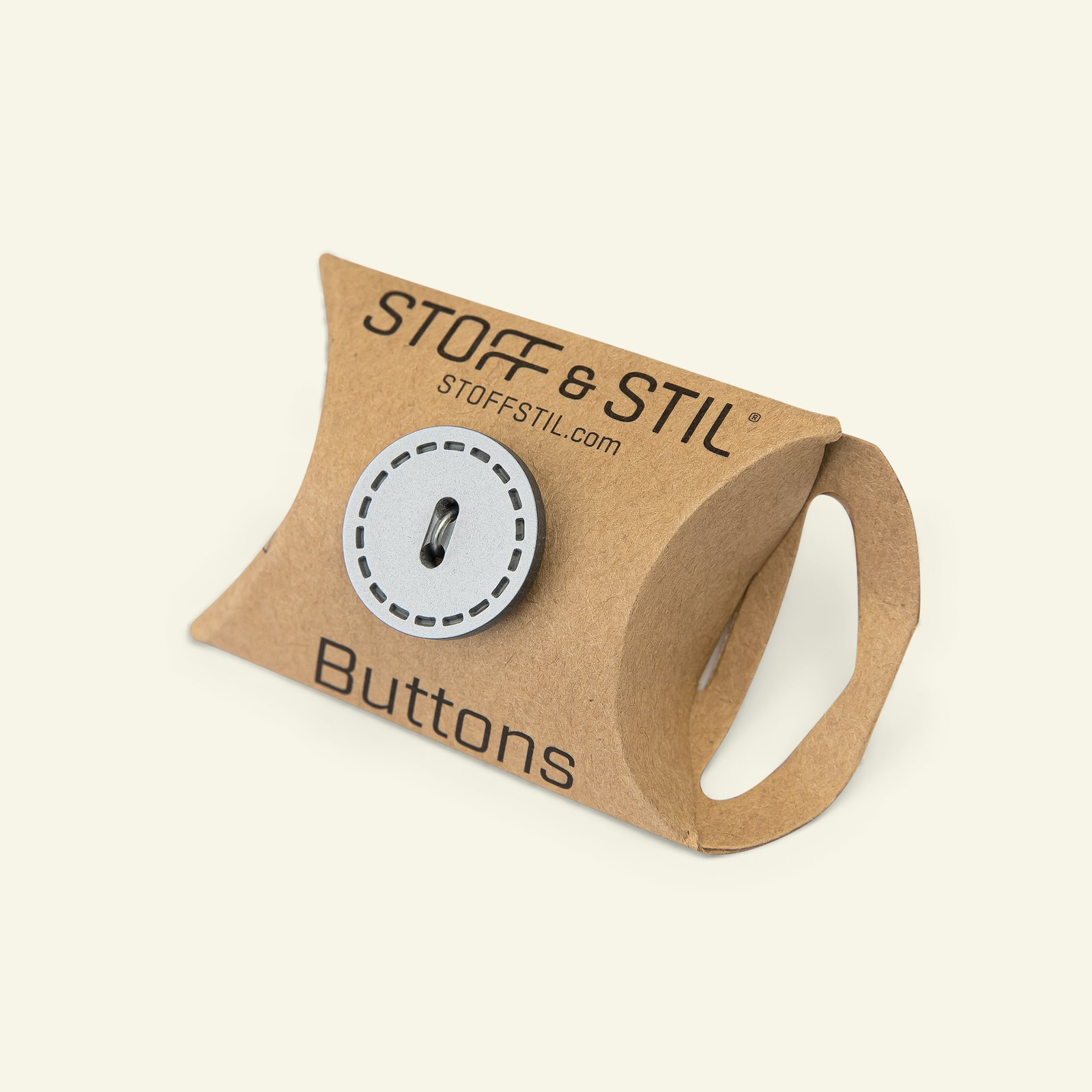 Button 2-holes stitch rim 20mm grey 6pcs 33088_pack_b