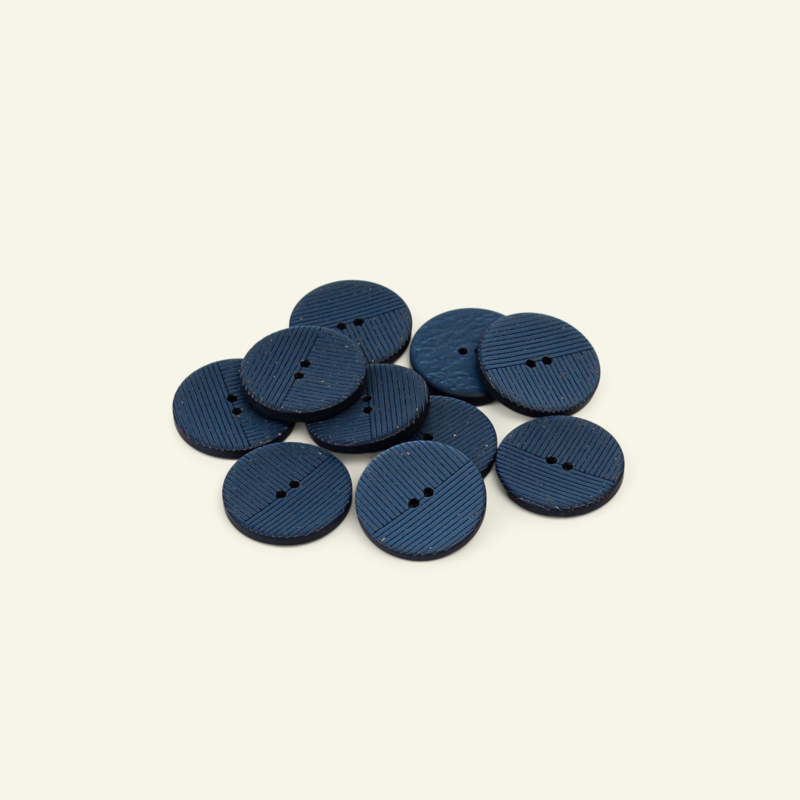Button 2-holes striped 18mm navy 10pcs 33210_pack