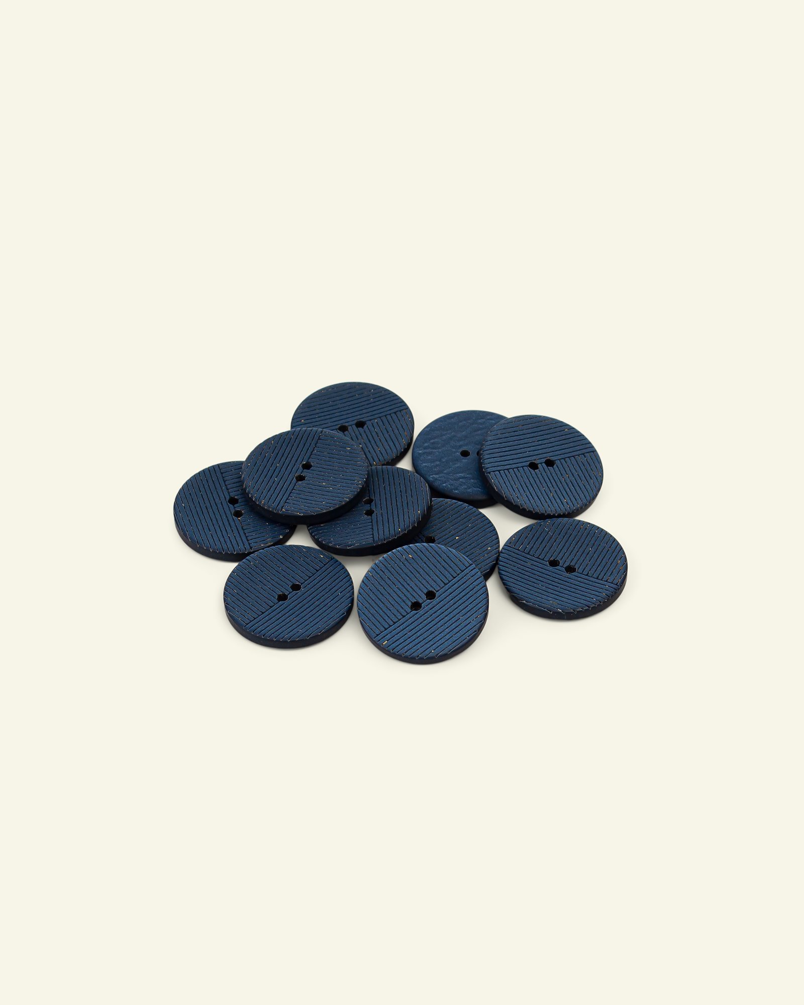 Button 2-holes striped 18mm navy 10pcs 33210_pack