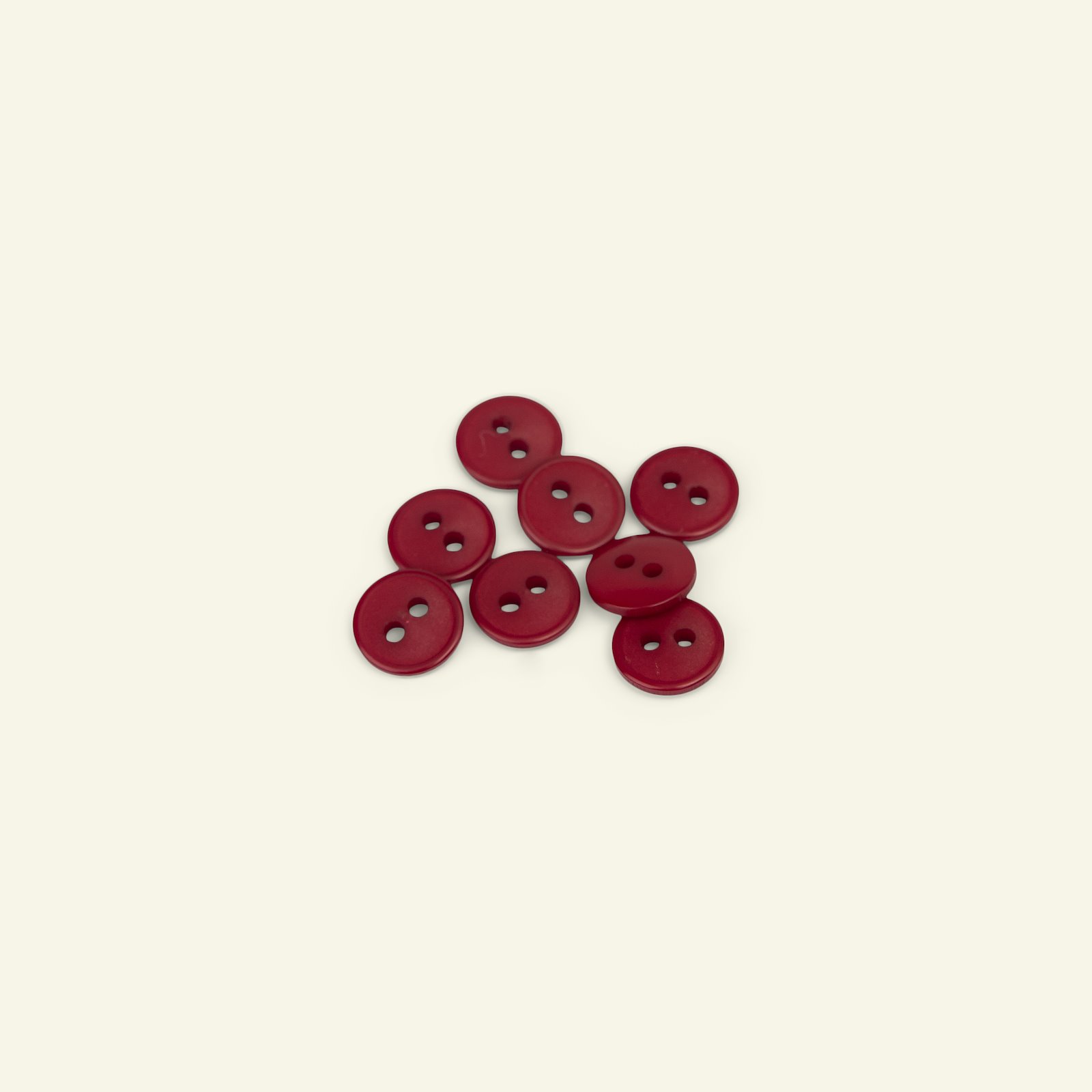 Button 2-holes w/rim 12mm dark red 8pcs 33374_pack