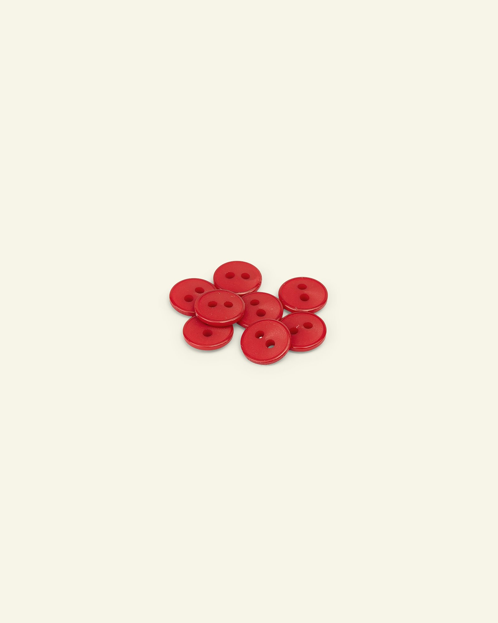 Button 2-holes w/rim 12mm red 8pcs 33372_pack