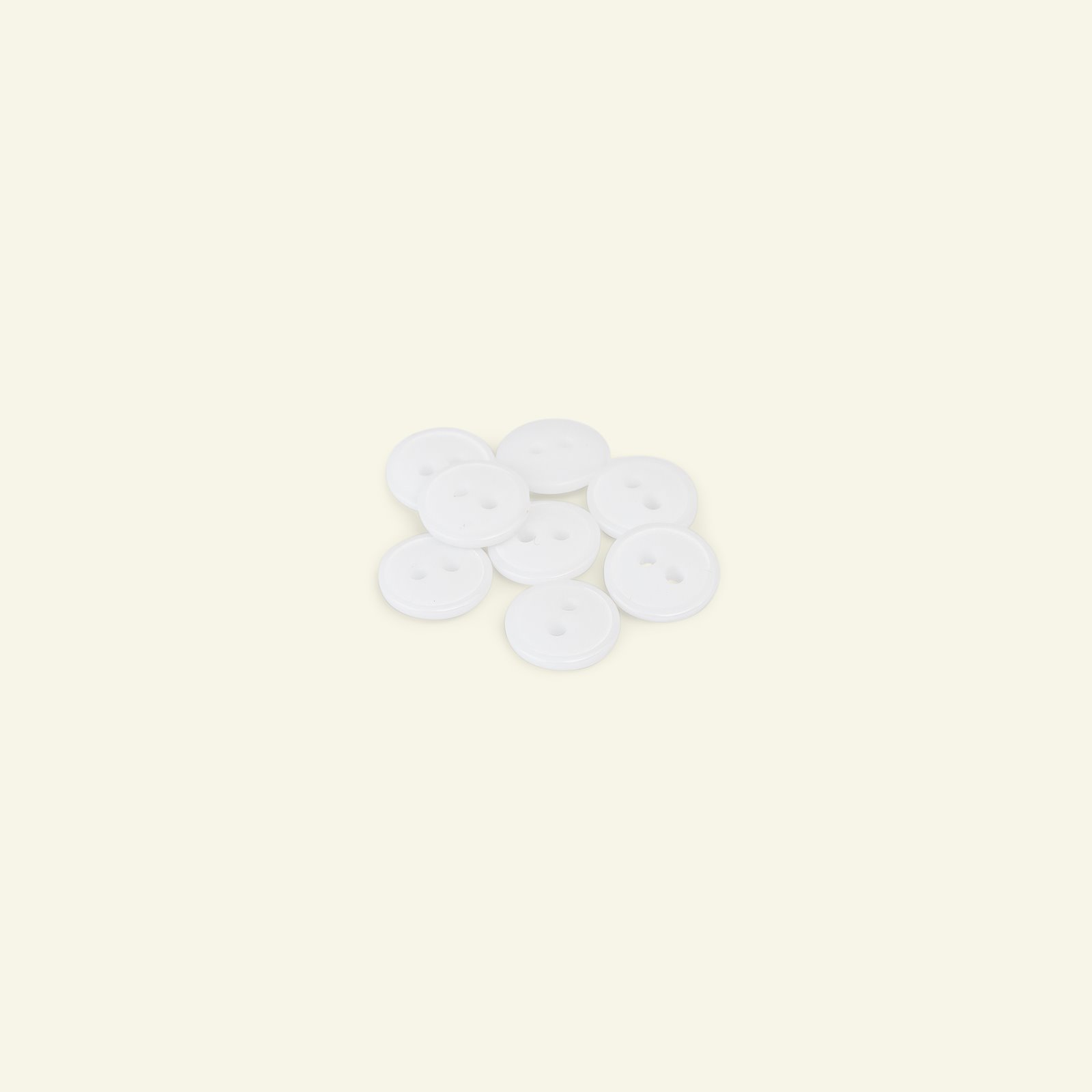 Button 2-holes w/rim 12mm white 8pcs 33042_pack