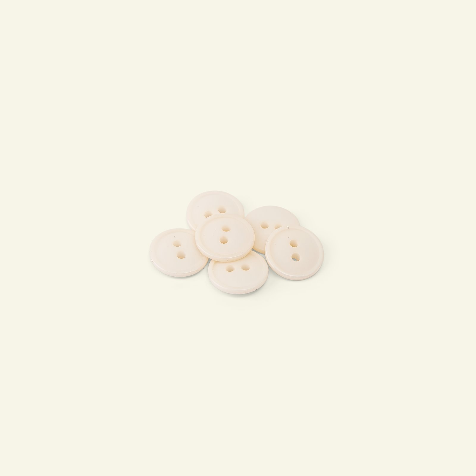 Button 2-holes w/rim 15mm beige 6pcs 33044_pack