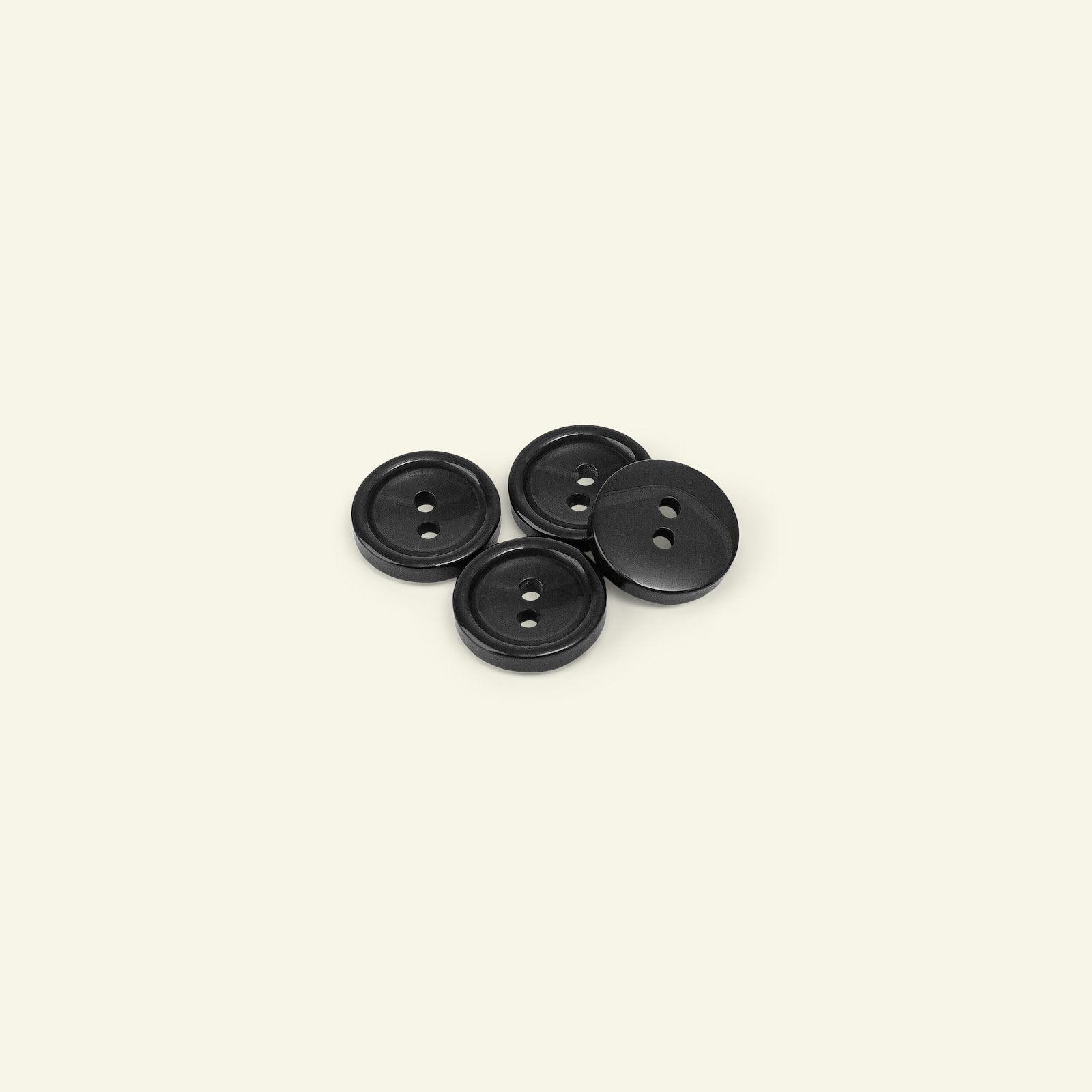 Button 2-holes w/rim 15mm black 4pcs 33136_pack