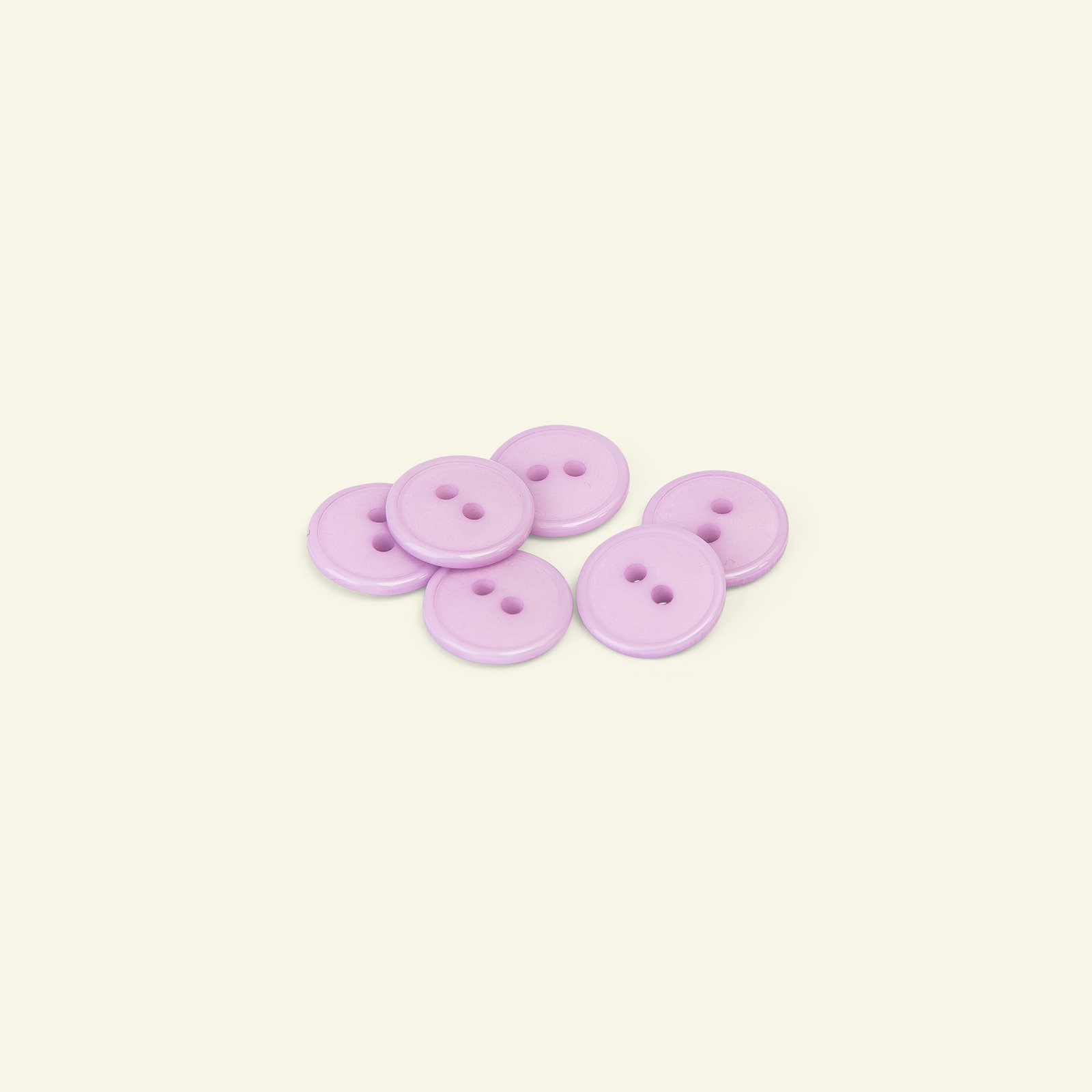 Button 2-holes w/rim 15mm lt purple 6pcs 33377_pack