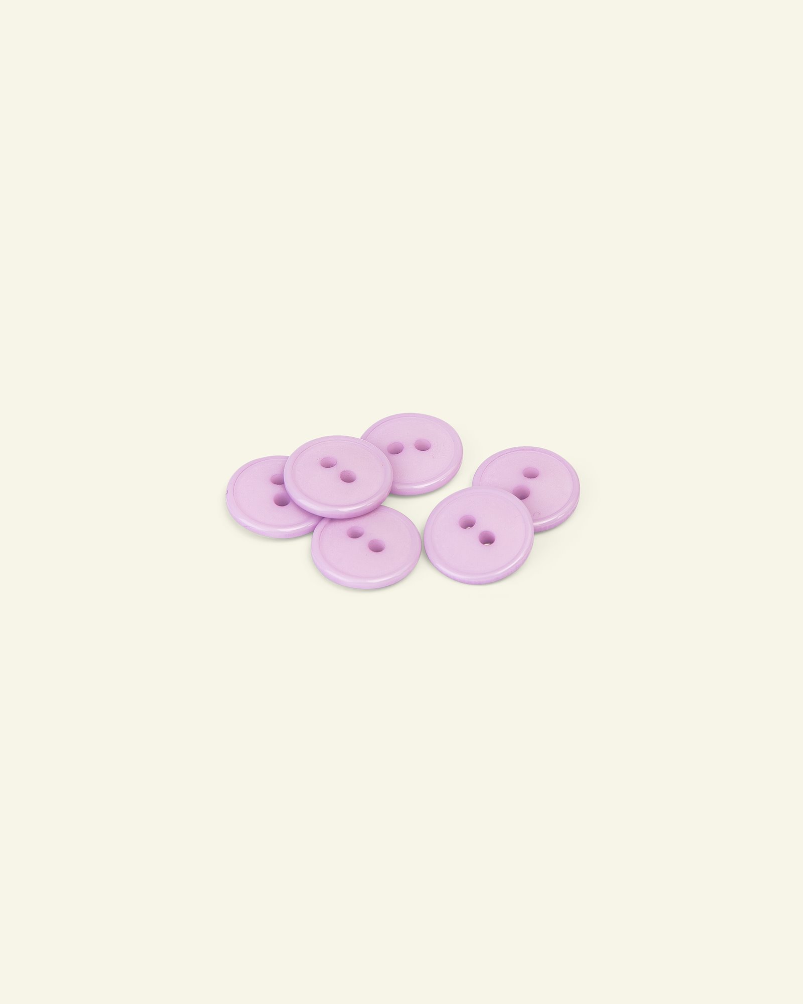 Button 2-holes w/rim 15mm lt purple 6pcs 33377_pack