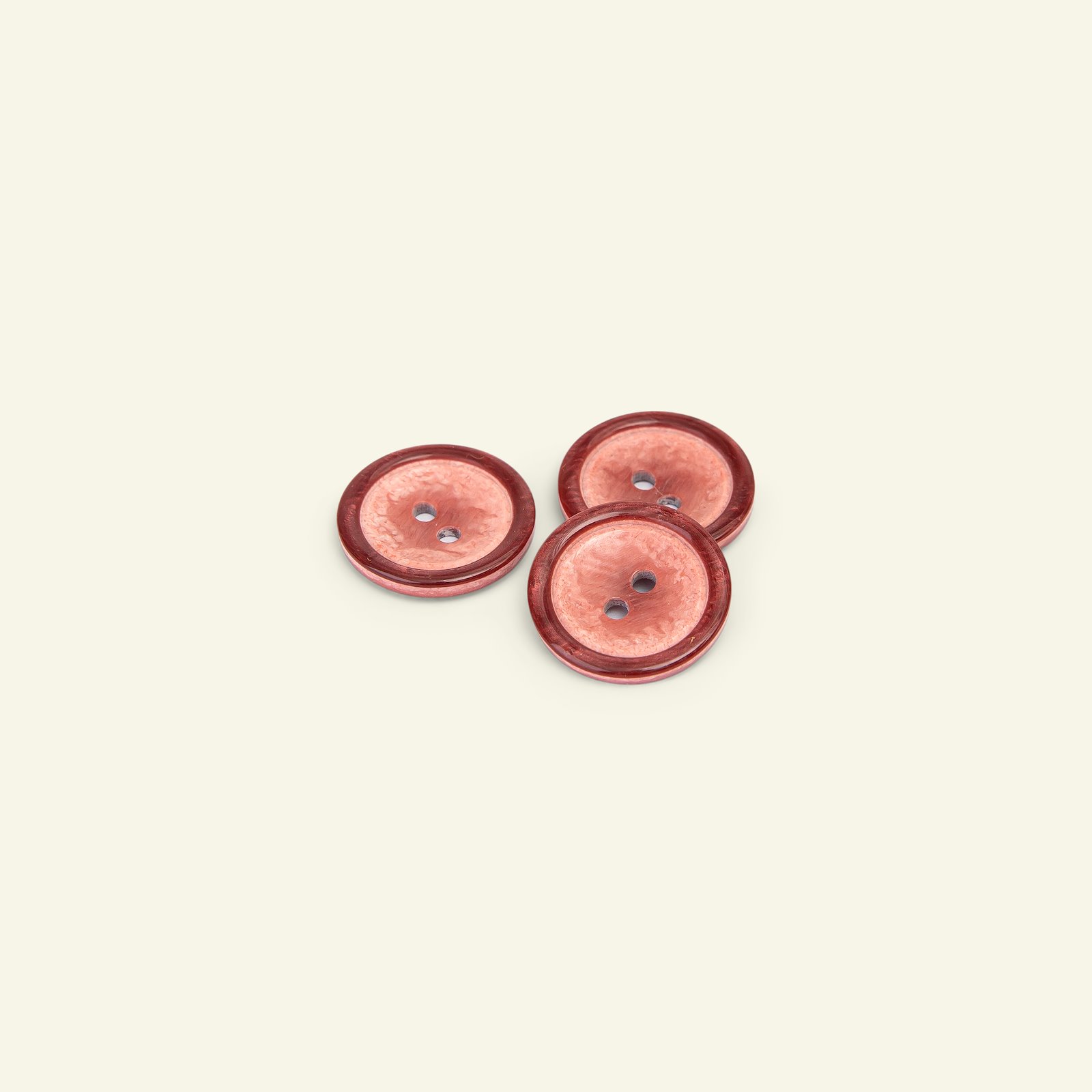 Button 2-holes w/rim 20mm dark red 3pcs 33358_pack