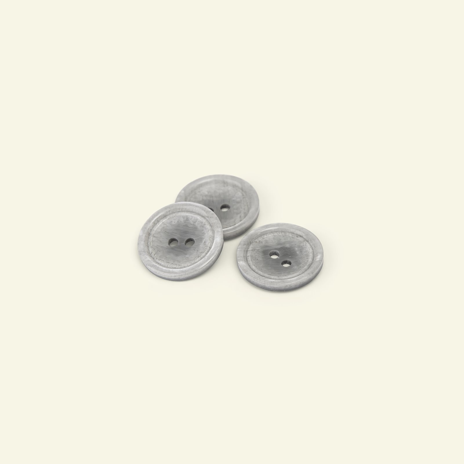 Button 2-holes w/rim 20mm grey 3pcs 33034_pack