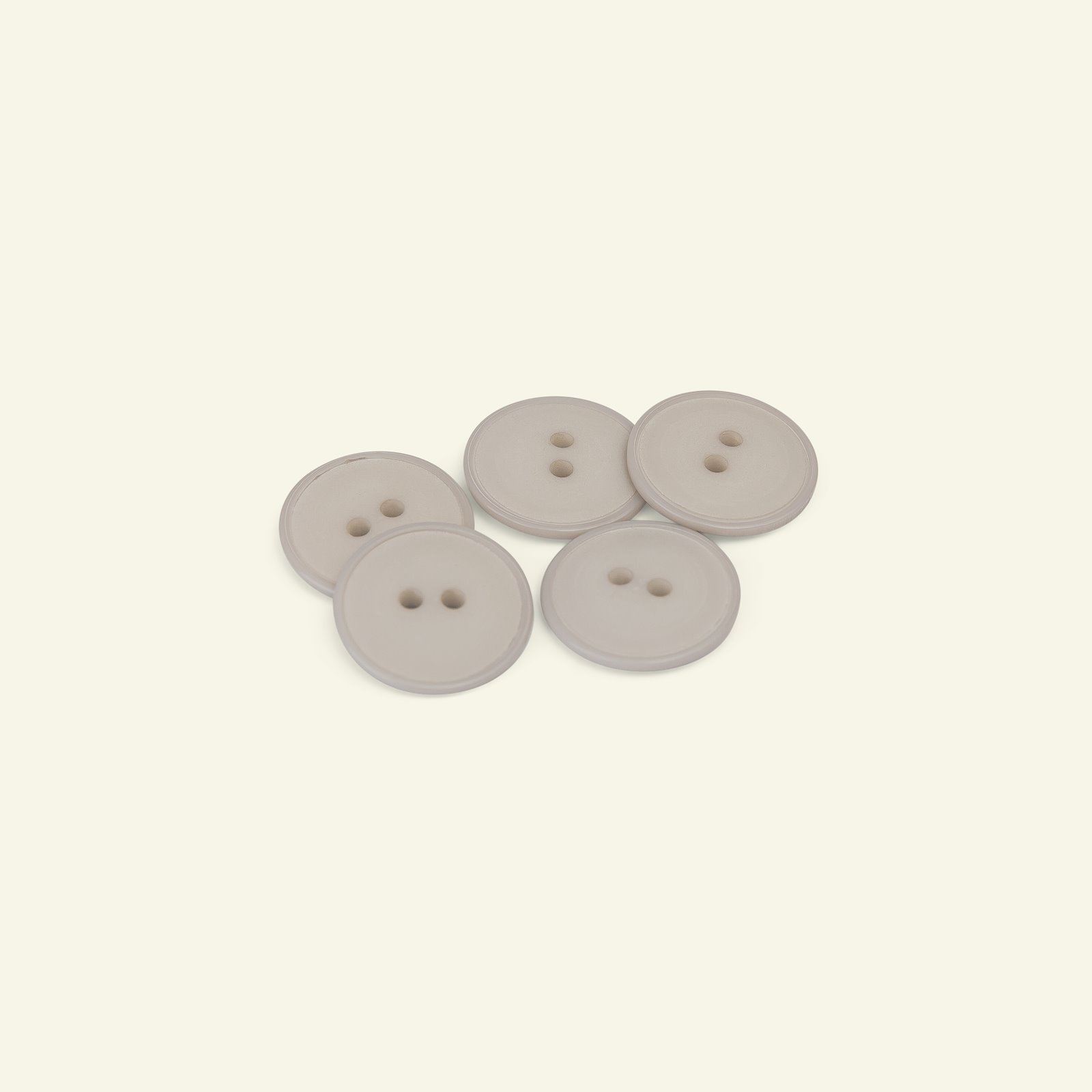 Button 2-holes w/rim 20mm light grey 5pc 33049_pack