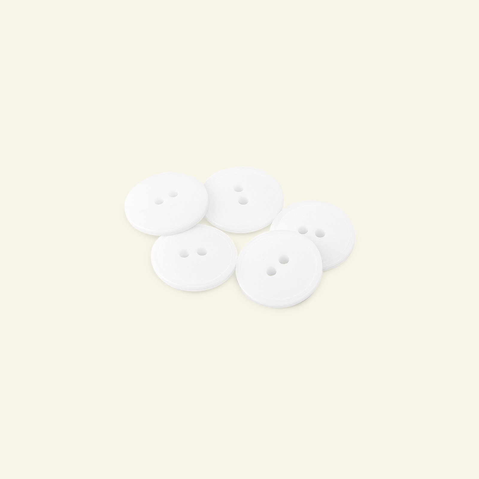 Button 2-holes w/rim 20mm white 5pcs 33047_pack
