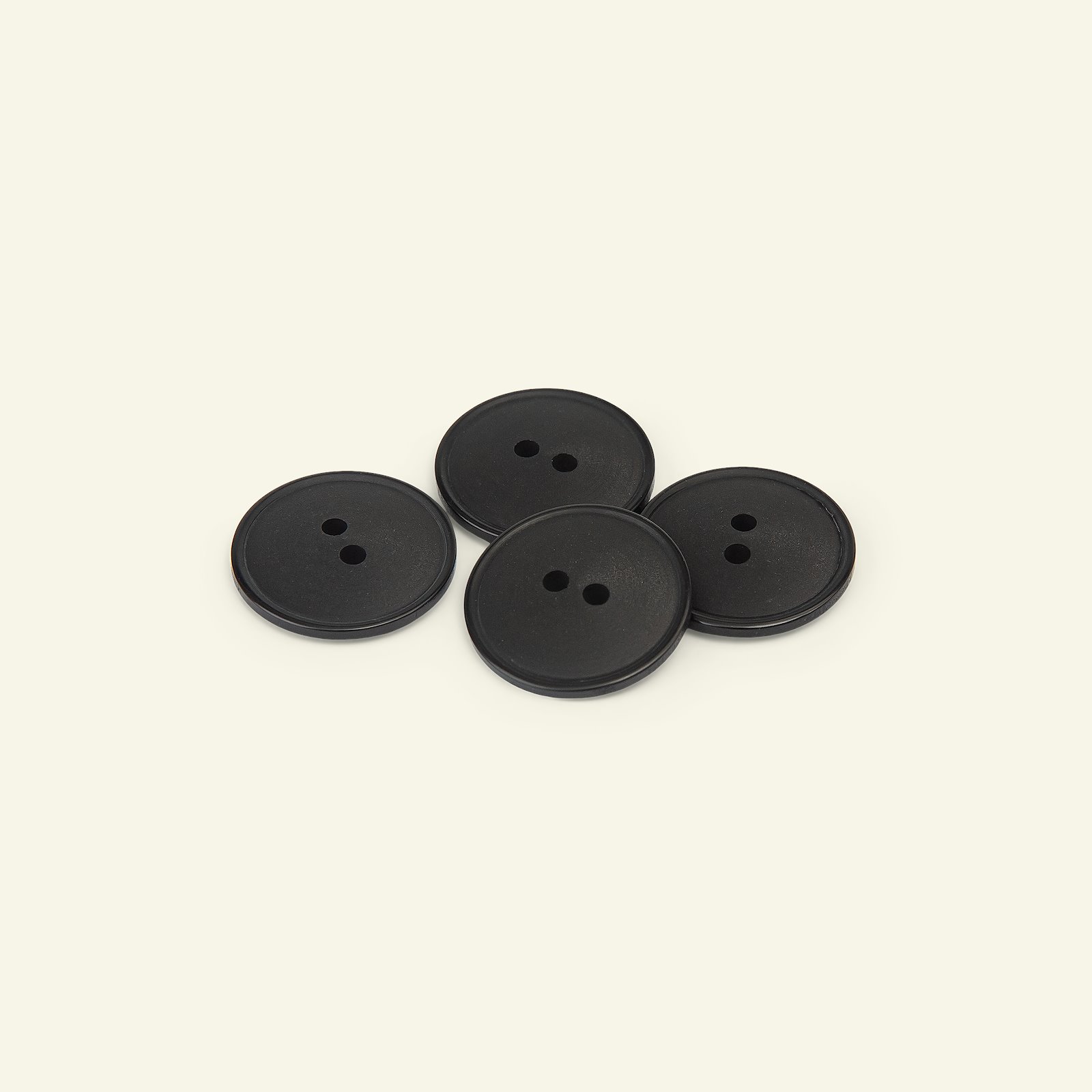 Button 2-holes w/rim 23mm black 4pcs 33153_pack