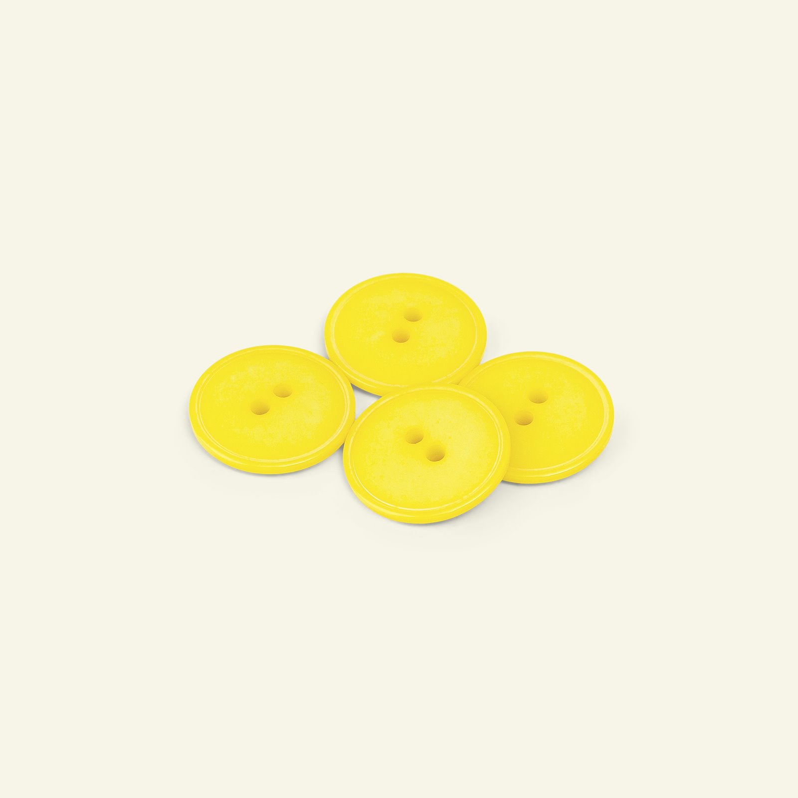 Button 2-holes w/rim 23mm yellow 4pcs 33268_pack