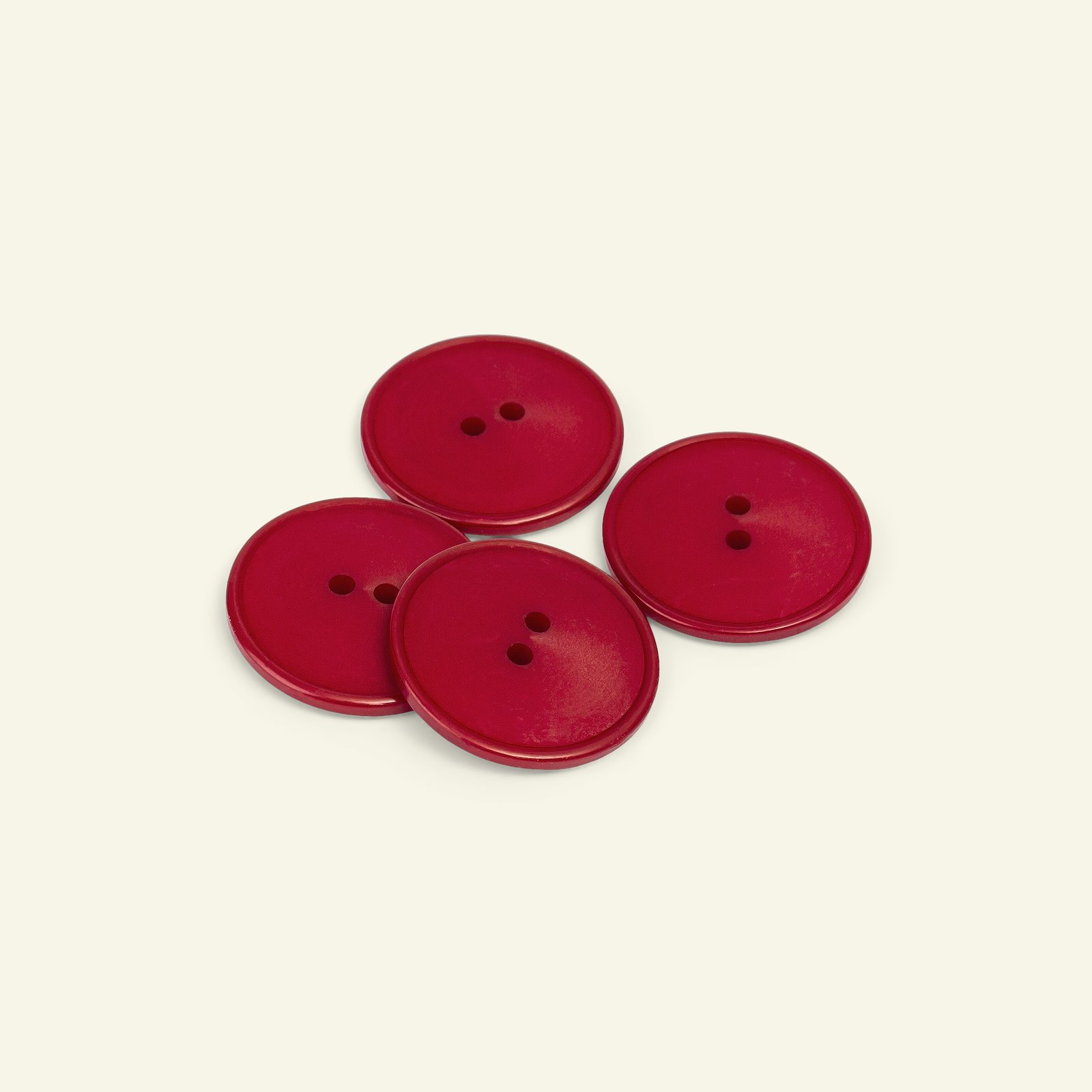 Button 2-holes w/rim 27mm dark red 4pcs 33381_pack