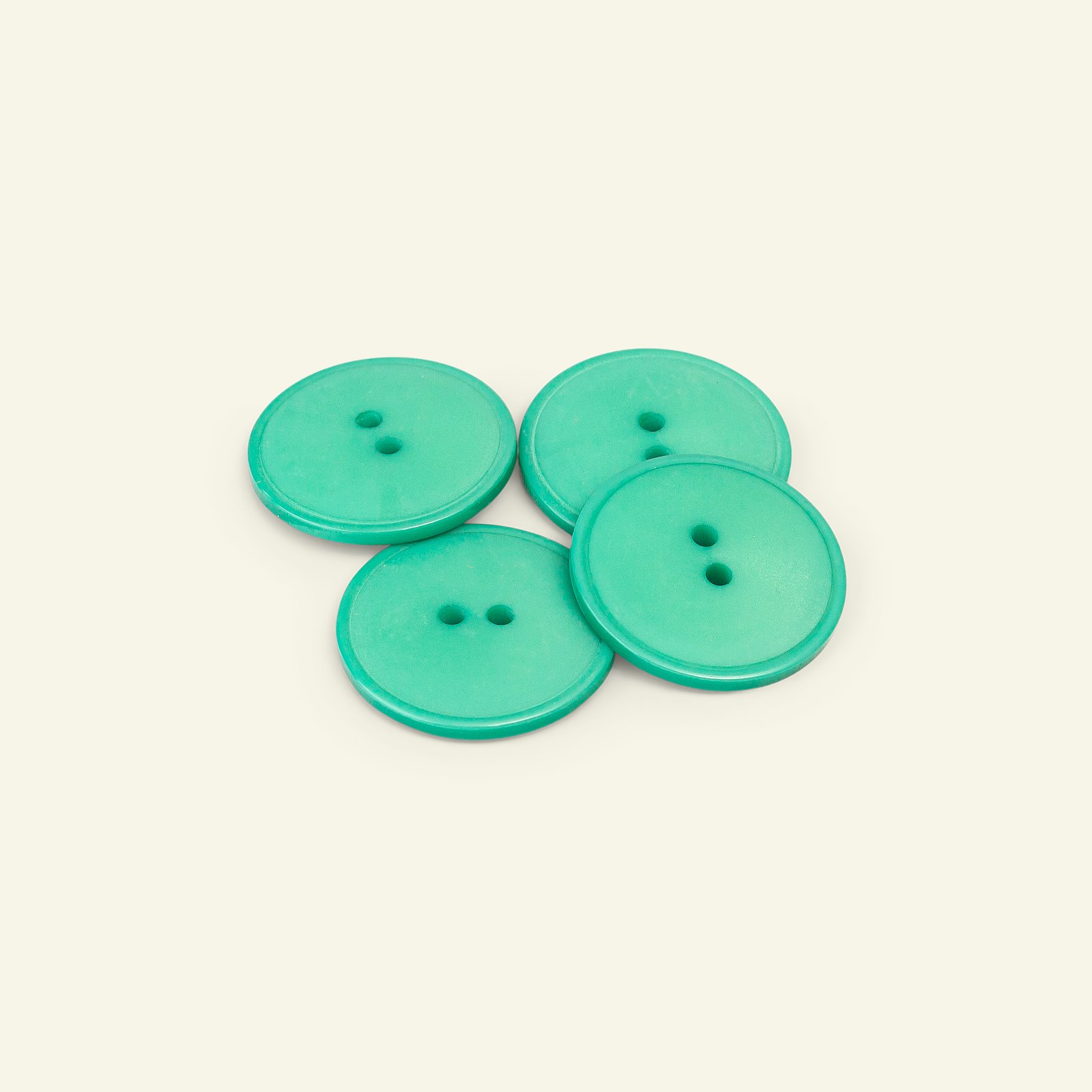Button 2-holes w/rim 27mm turquois 4pcs 33272_pack