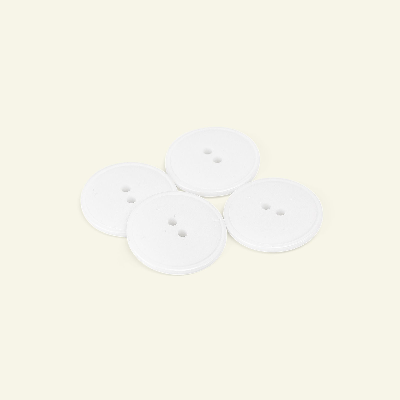 Button 2-holes w/rim 27mm white 4pcs 33051_pack