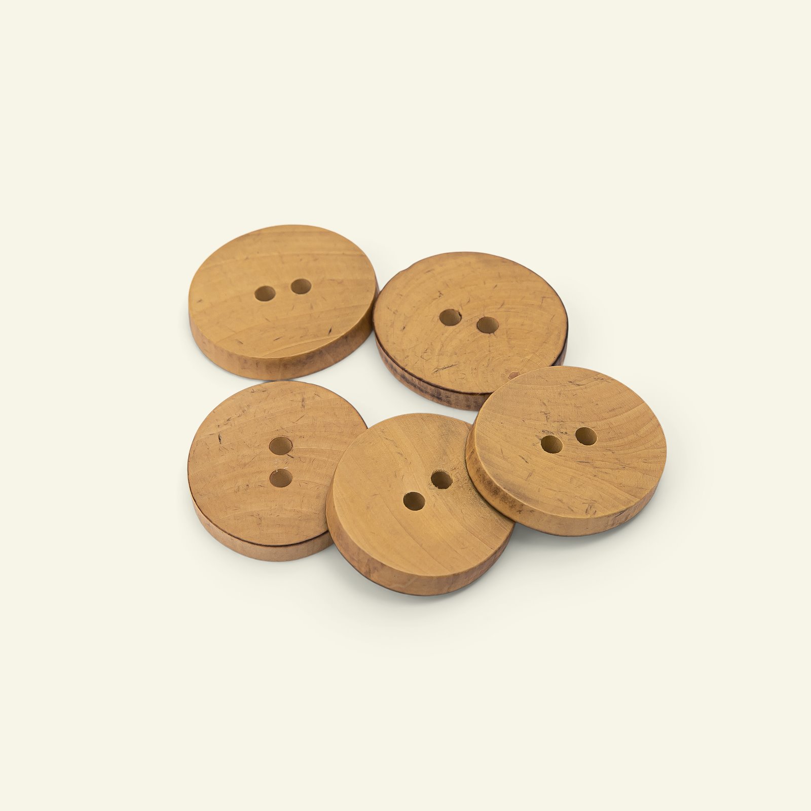 Button 2-holes wood 24mm 5pcs 33575_pack