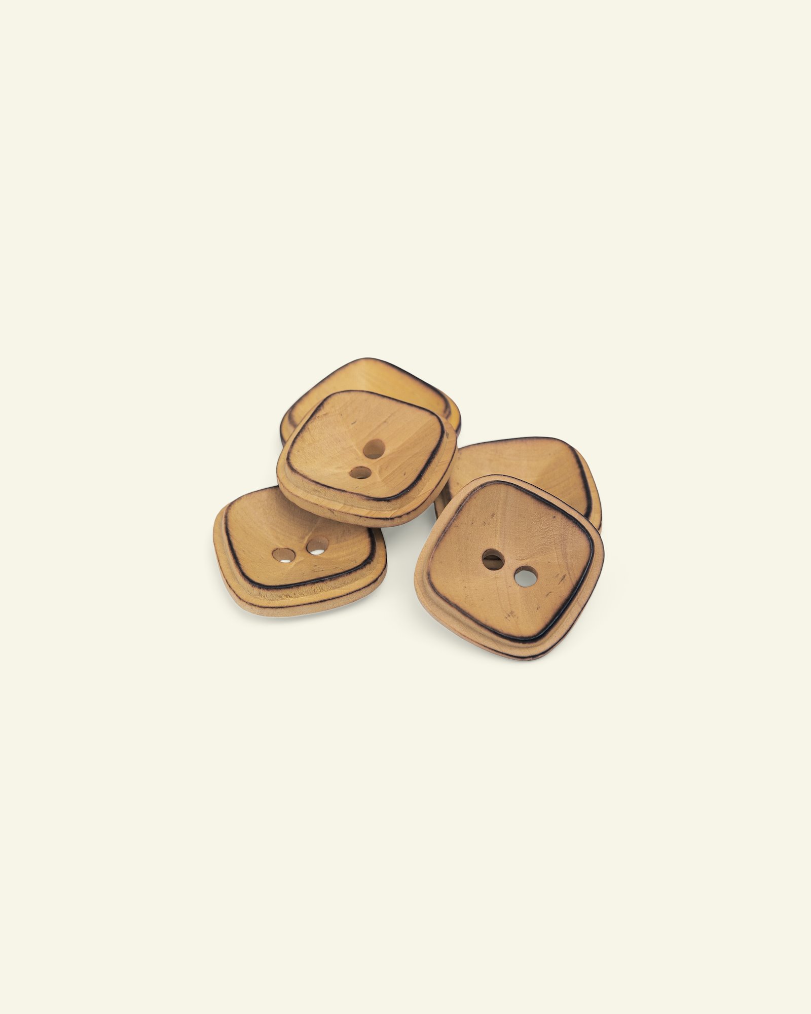 Button 2-holes wood square 22mm 5pcs 33576_pack