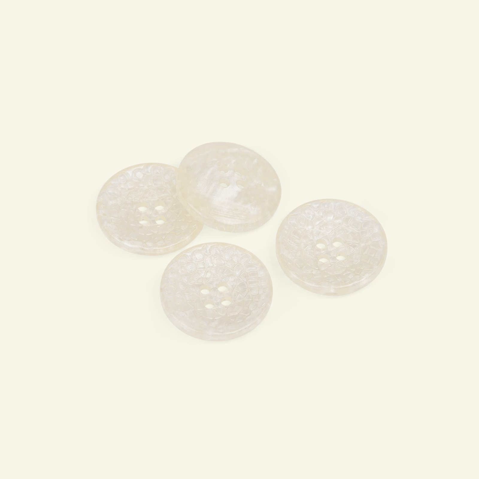 Button 4-hole imit leather 25mm white 4p 33098_pack