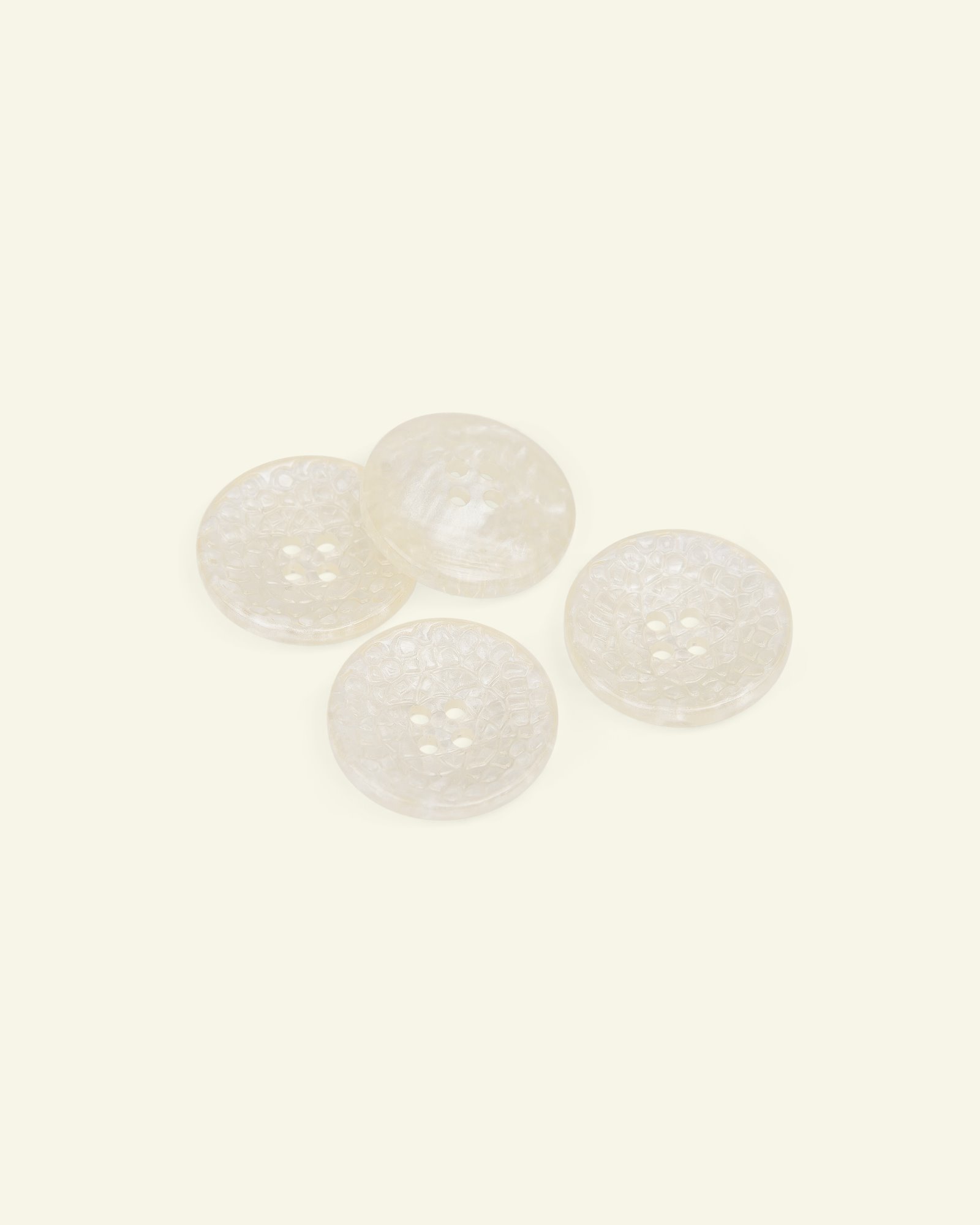 Button 4-hole imit leather 25mm white 4p 33098_pack