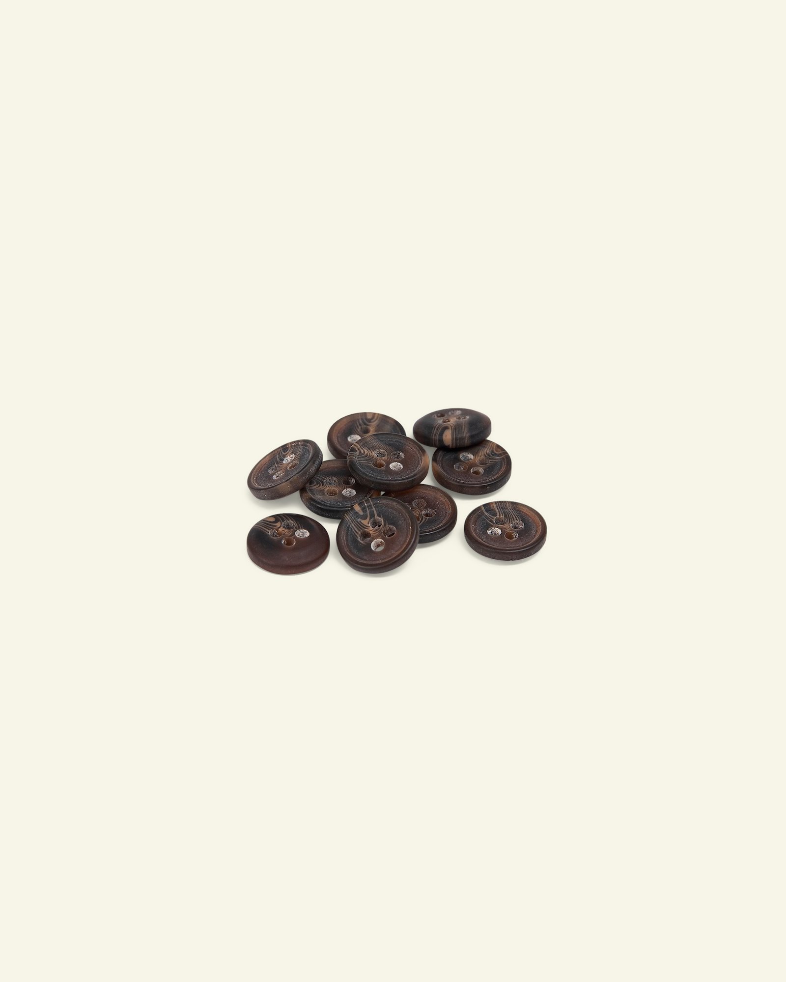 Button 4-holes 11mm dark brown 10pcs 40232_pack