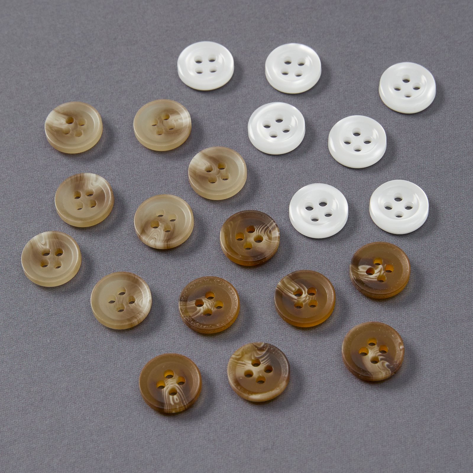 Button 4-holes 11mm light beige 10pcs 33029_40228_40230_bundle