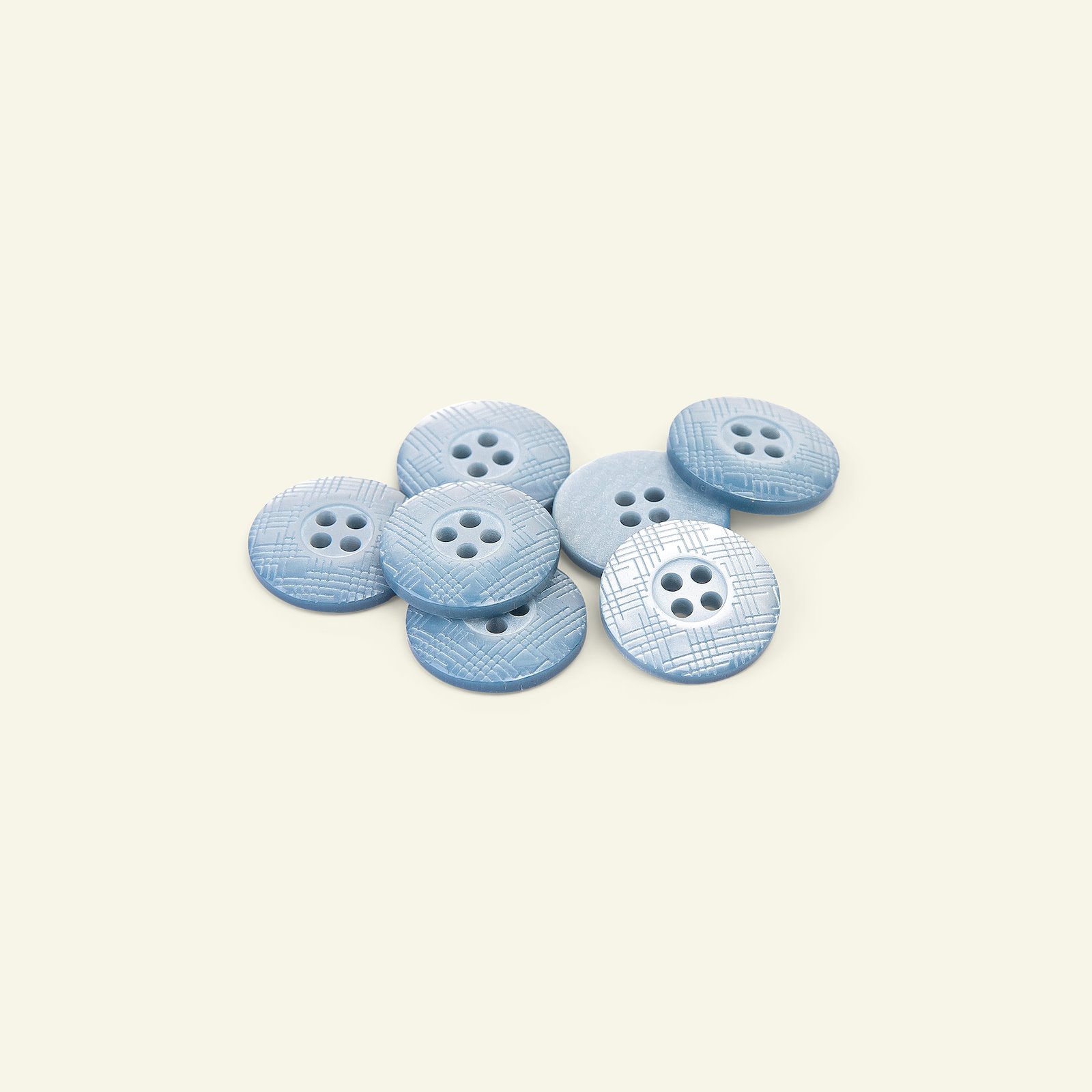 Button 4-holes 18mm blue 7pcs 33323_pack