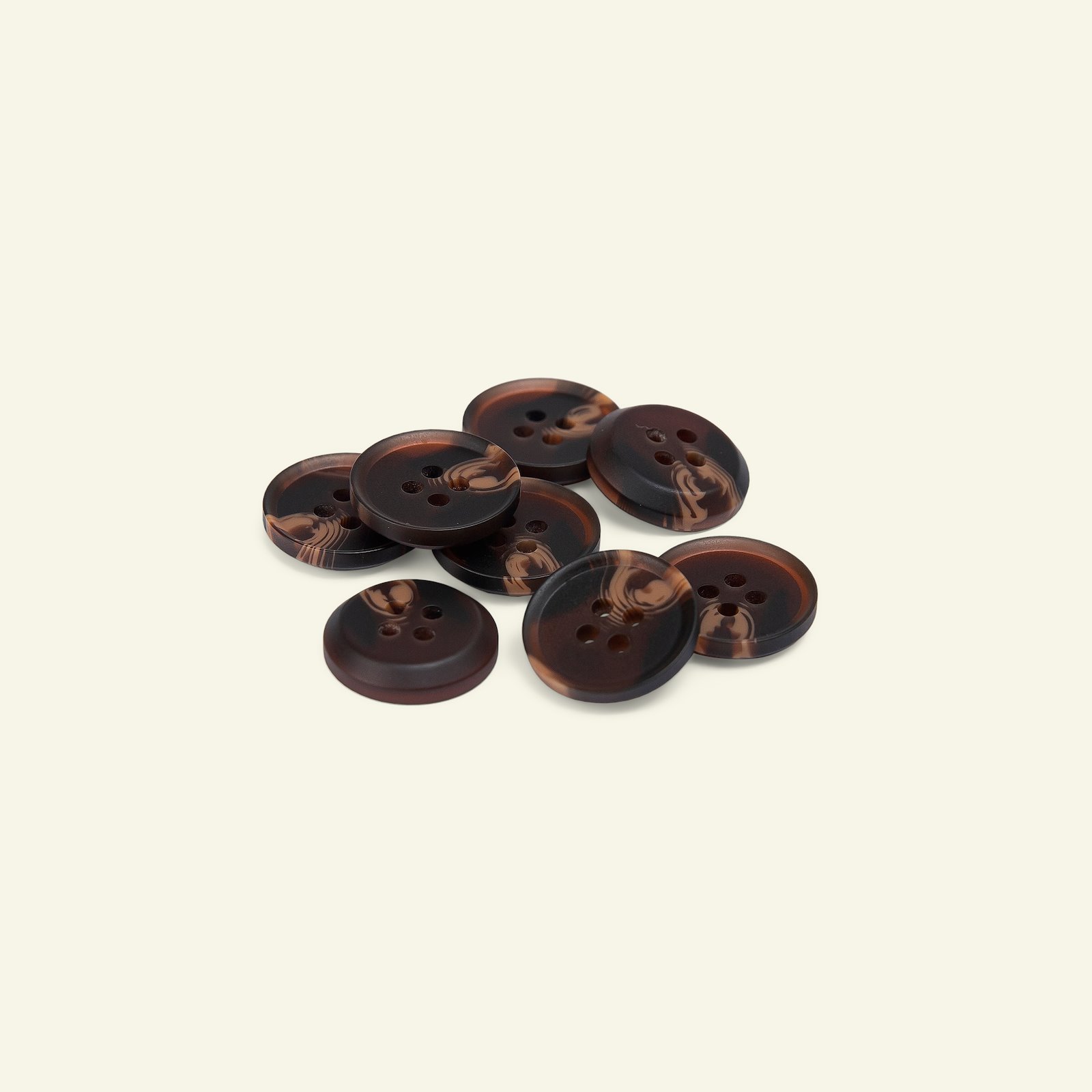 Button 4-holes 18mm dark brown 8pcs 40233_pack