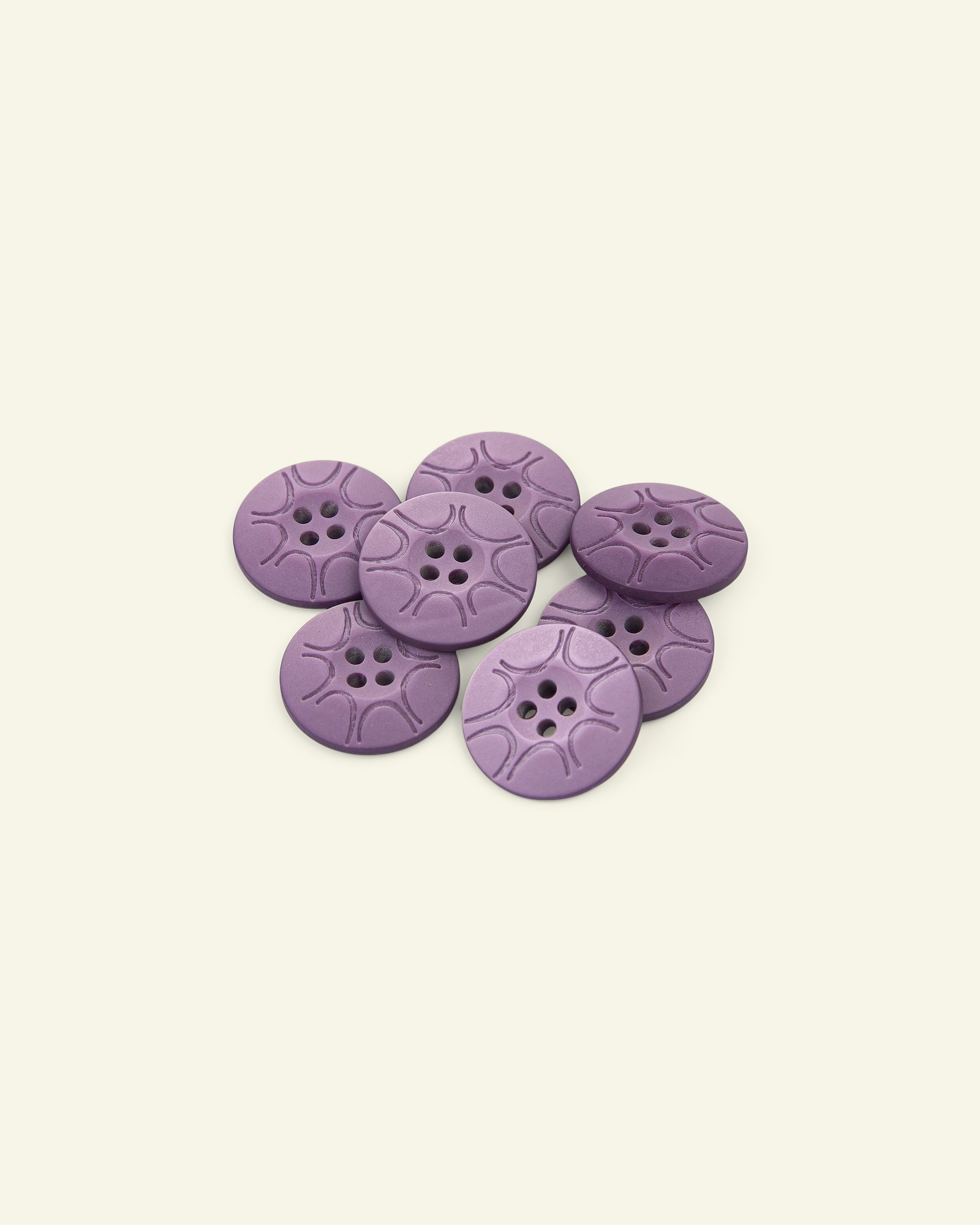 Button 4-holes 20mm purple 7pcs 33432_pack