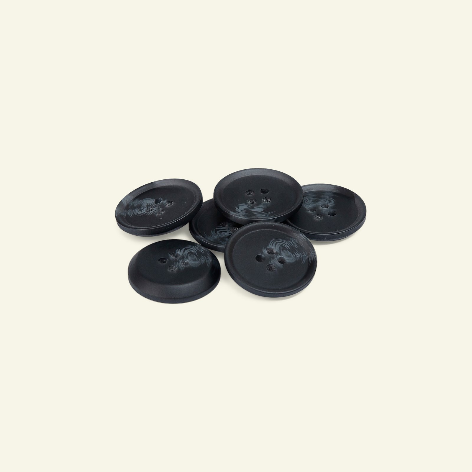 Button 4-holes 23mm dark grey 6pcs 40237_pack