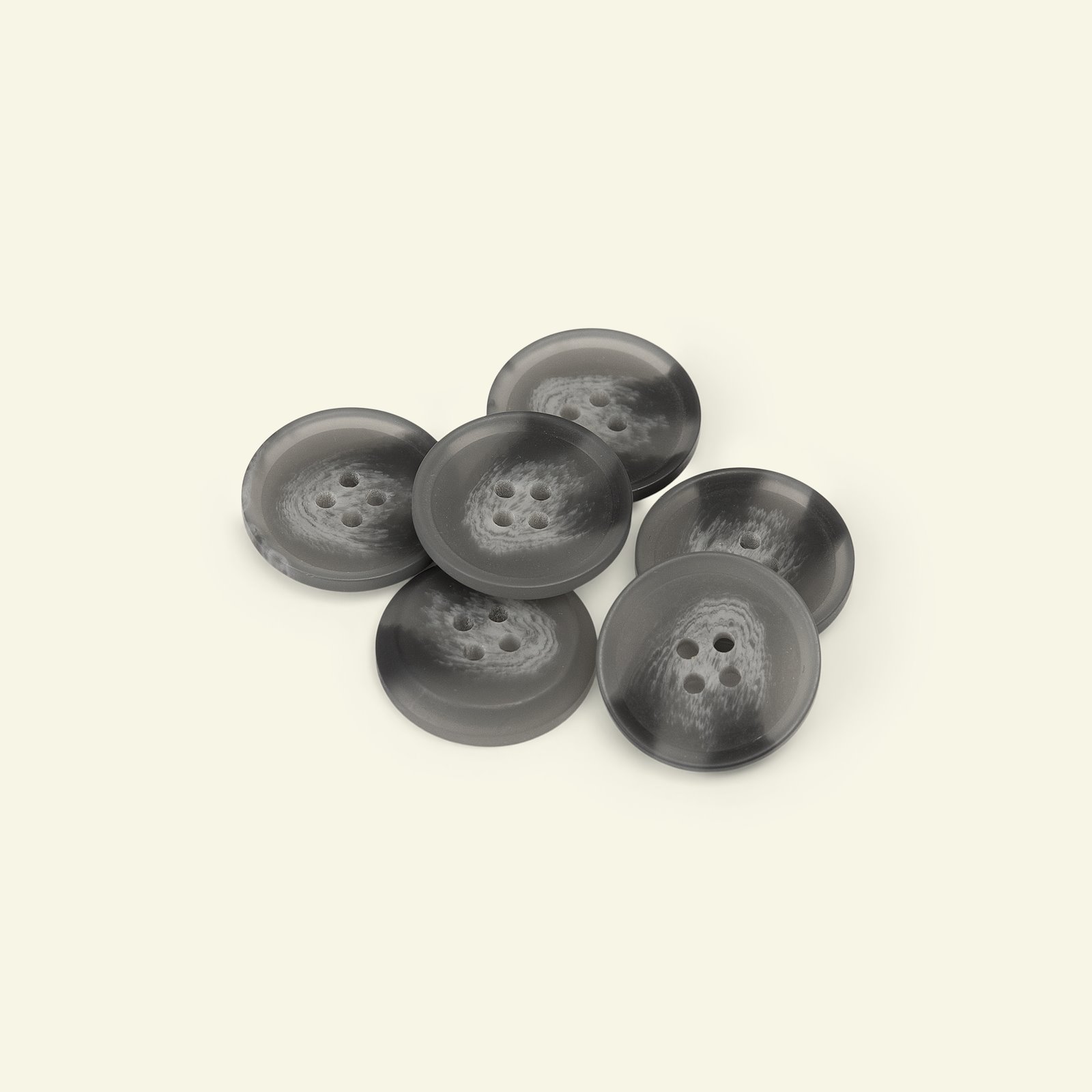 Button 4-holes 23mm light grey 6pcs 33611_pack