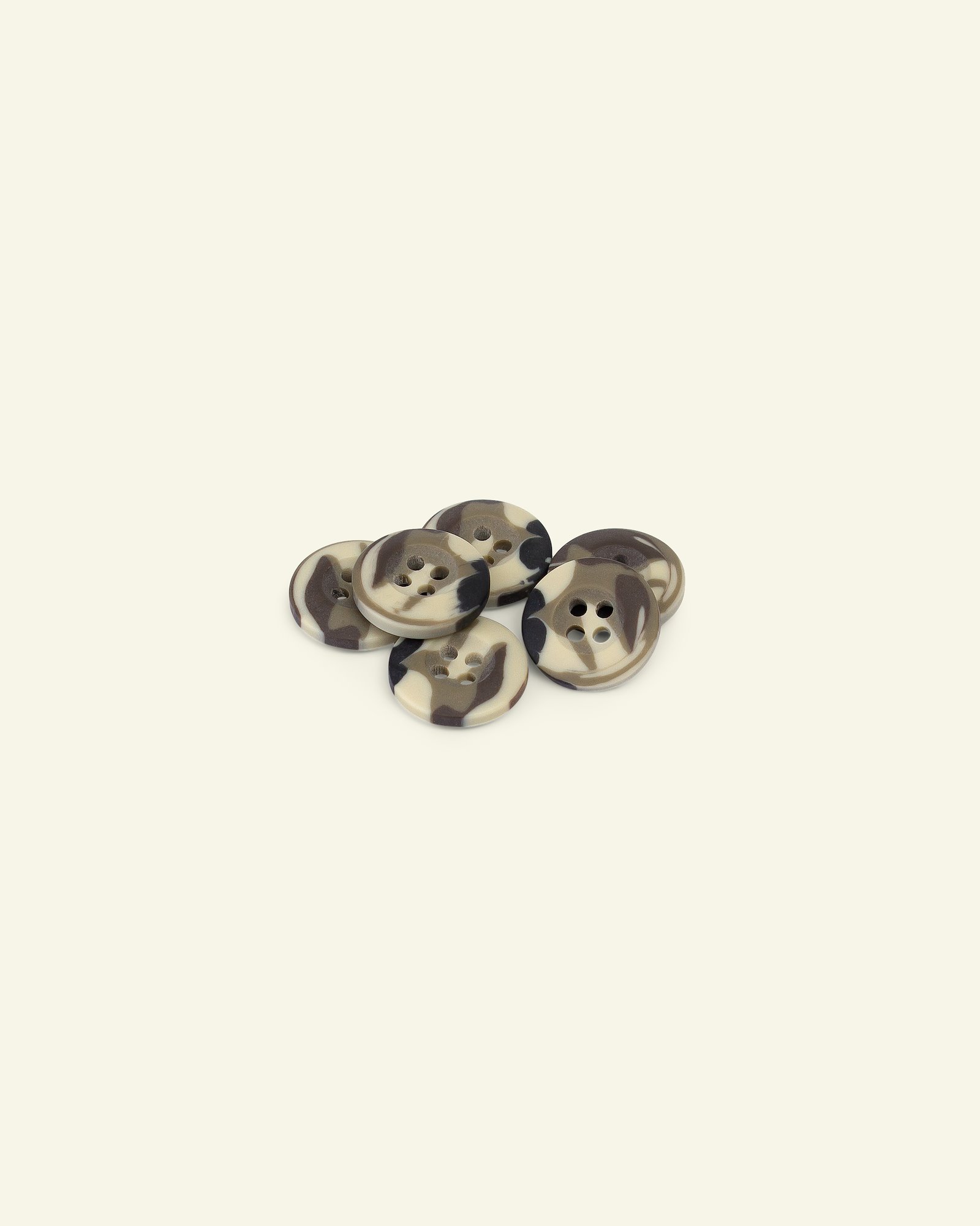 Button 4-holes camouflage 15mm army 6pcs 33132_pack