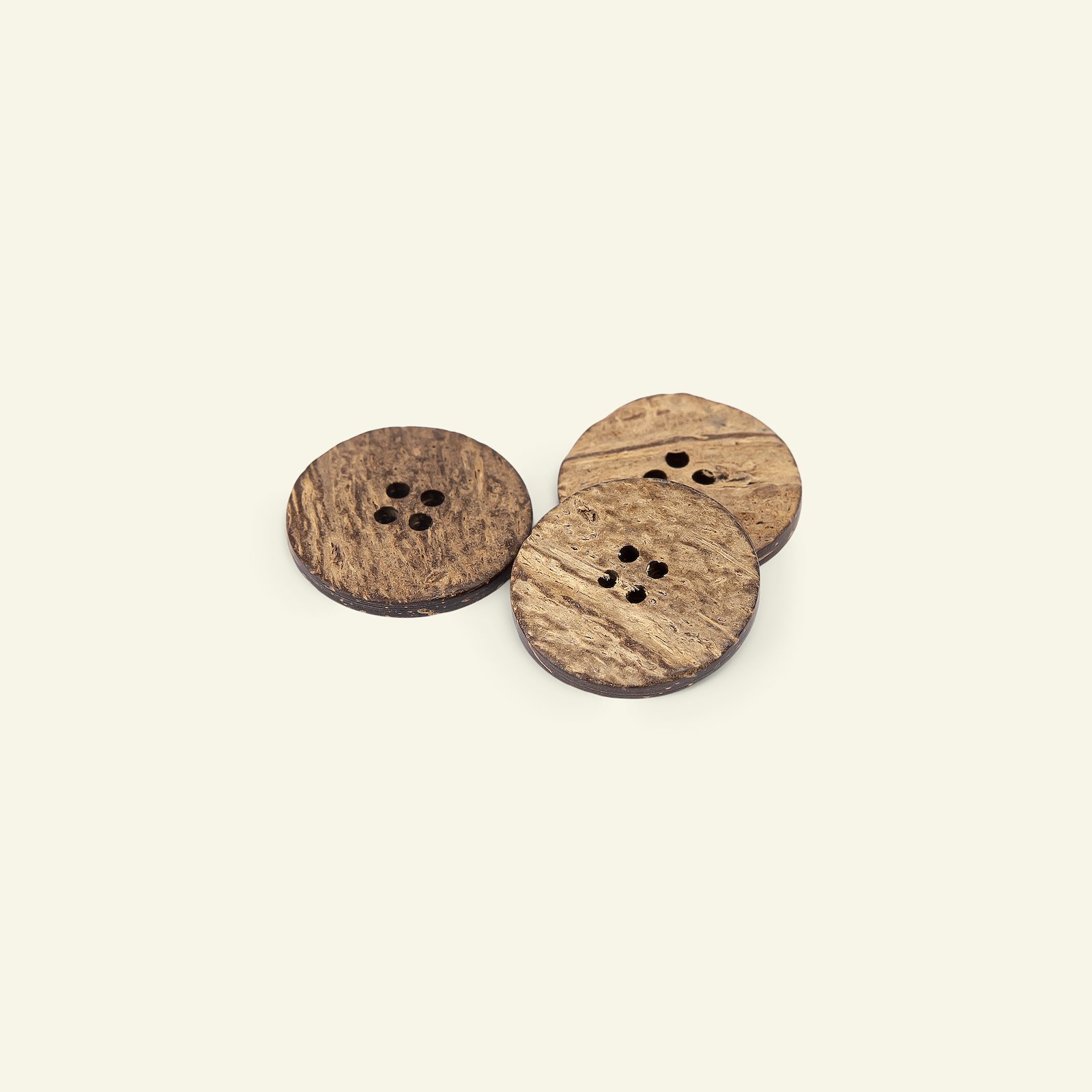 Button 4-holes coconut 25mm 3pcs 33491_pack