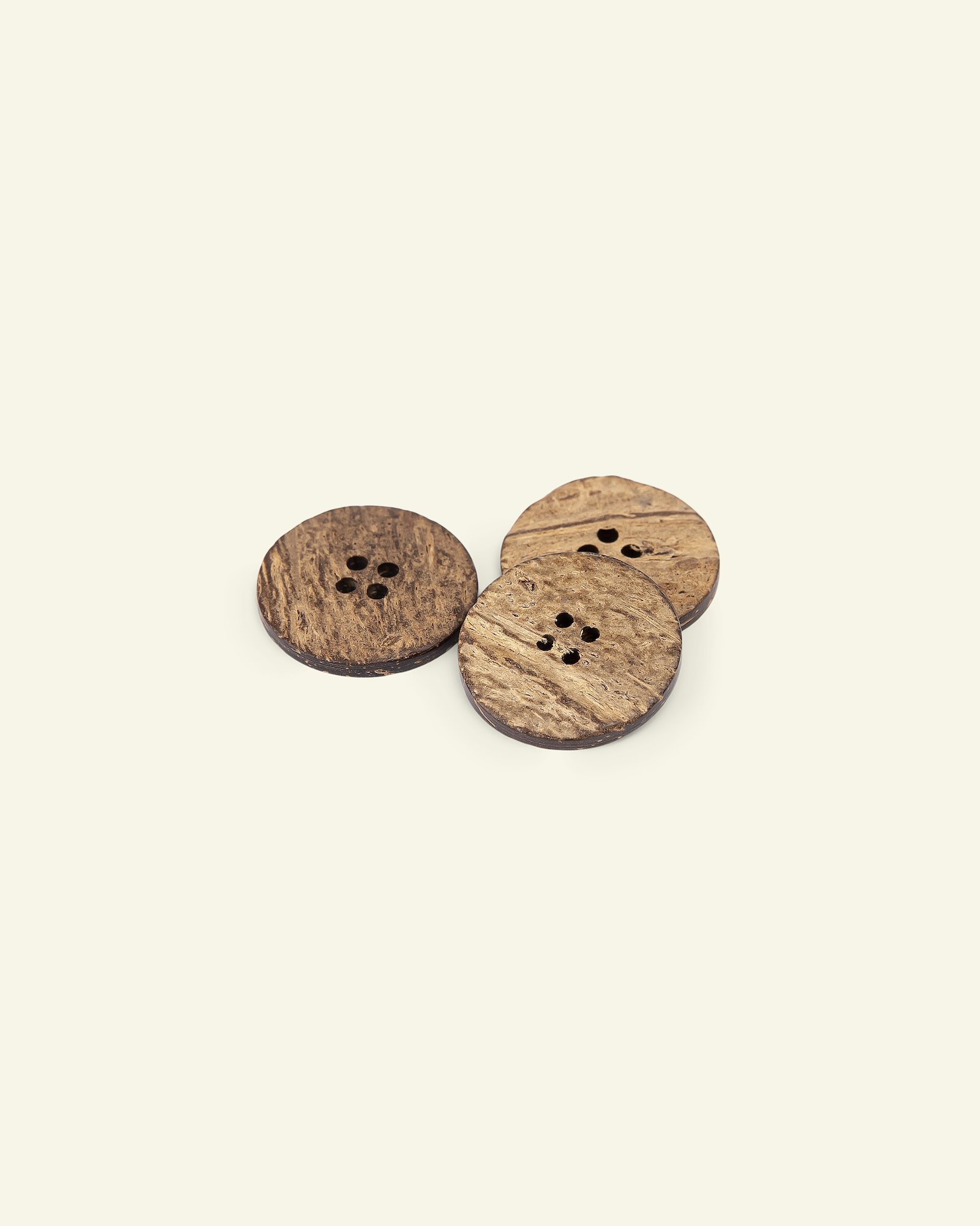 Button 4-holes coconut 25mm 3pcs 33491_pack