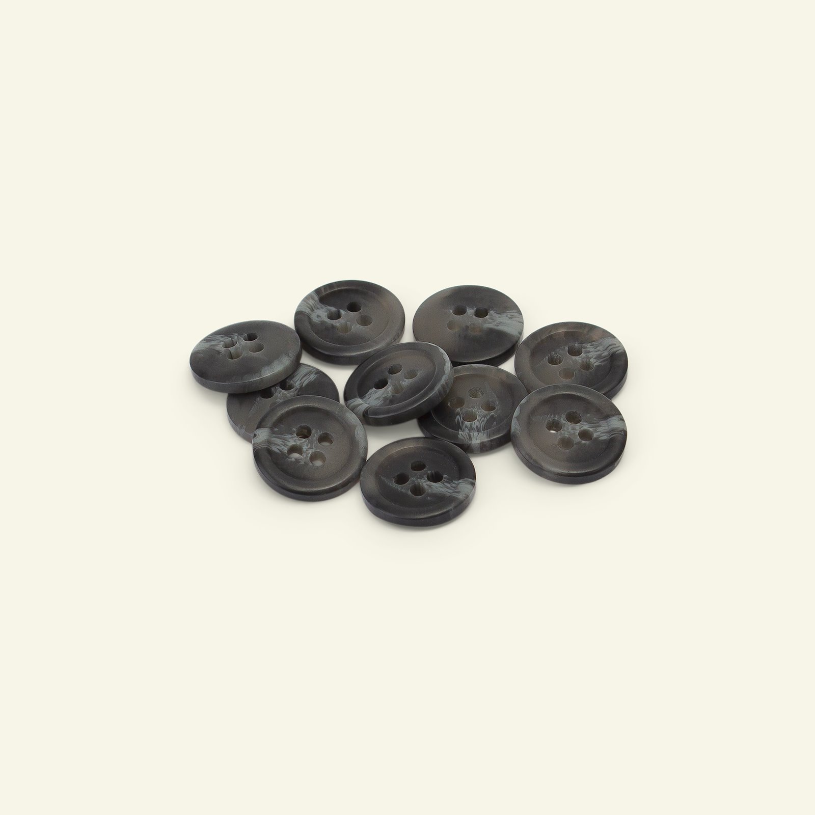 Button 4-holes marble 15mm grey 10pcs 33114_pack
