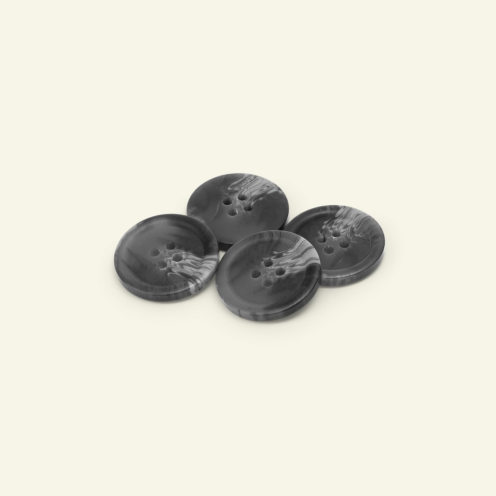 Button 4-holes marble 23mm grey 4pcs 33117_pack