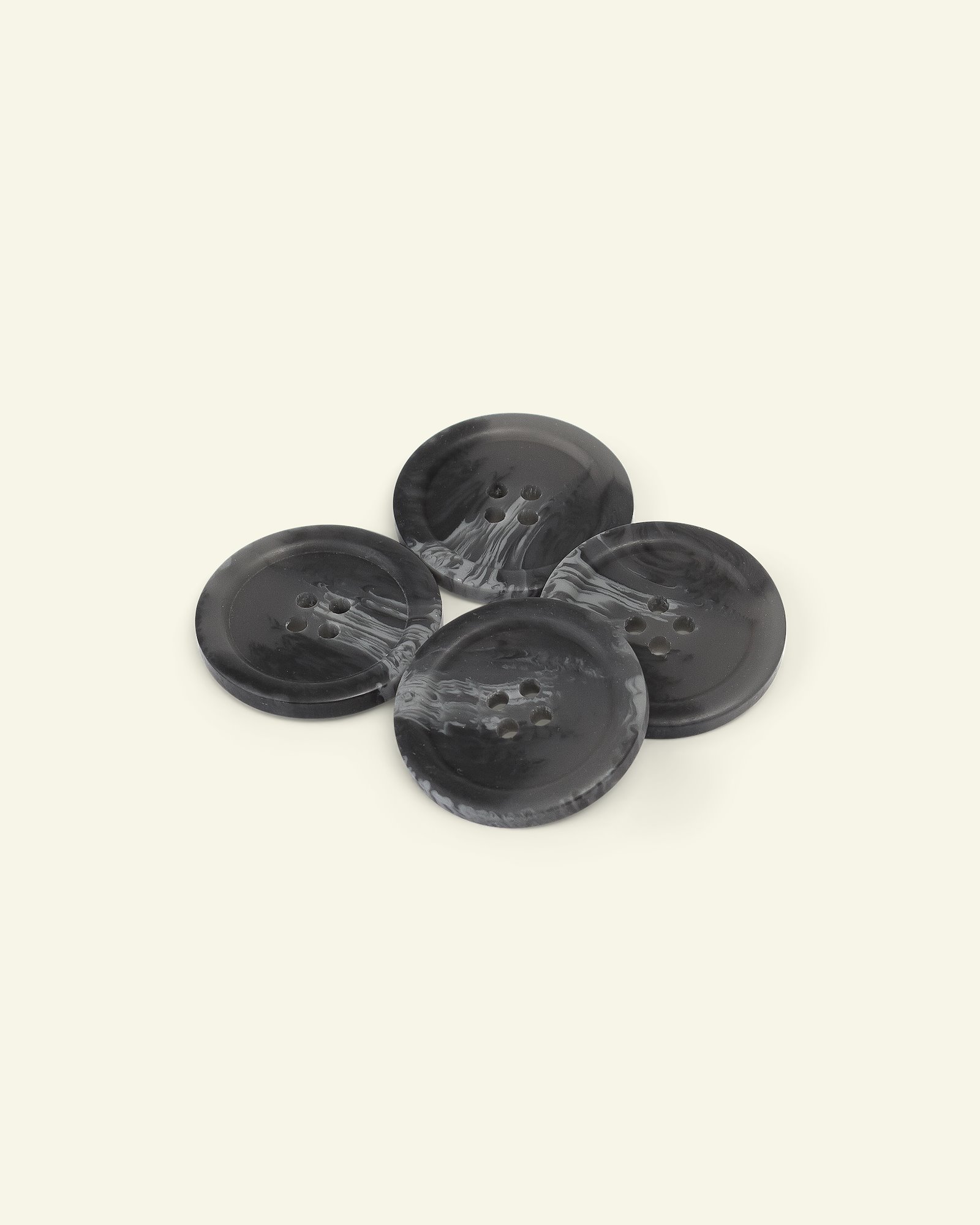 Button 4-holes marble 27mm grey 4pcs 33119_pack