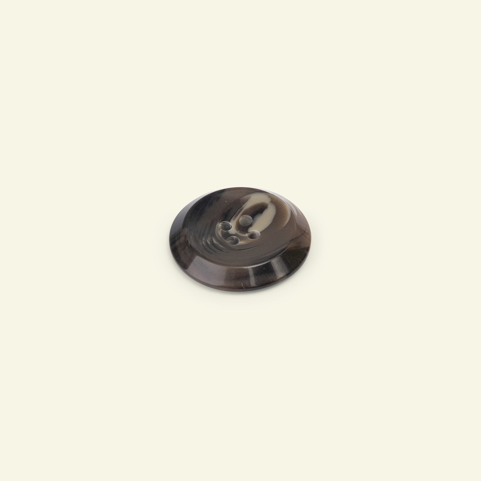 Button 4-holes shiny 33mm brown 1pc 33603_pack