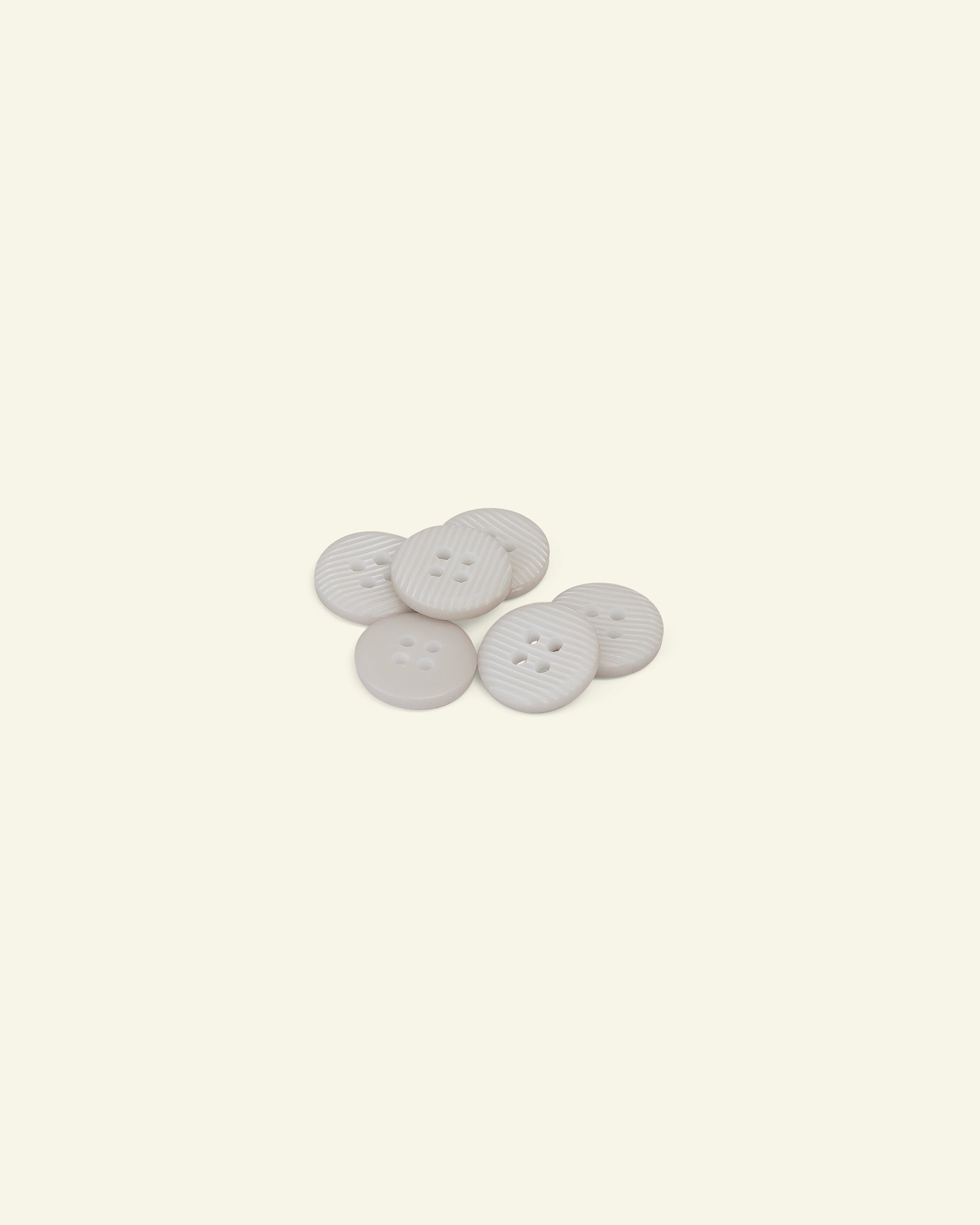 Button 4-holes stripe 14mm light grey 6p 33053_pack