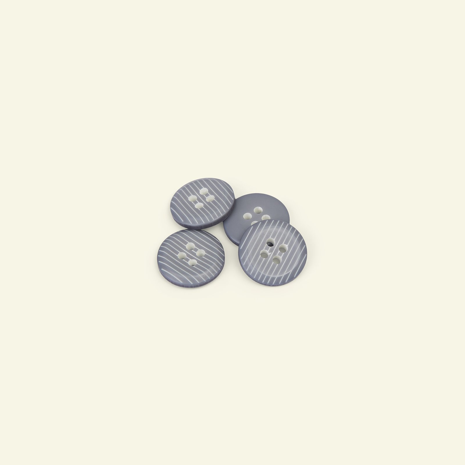 Button 4-holes stripe 16mm blue 4pcs 33162_pack