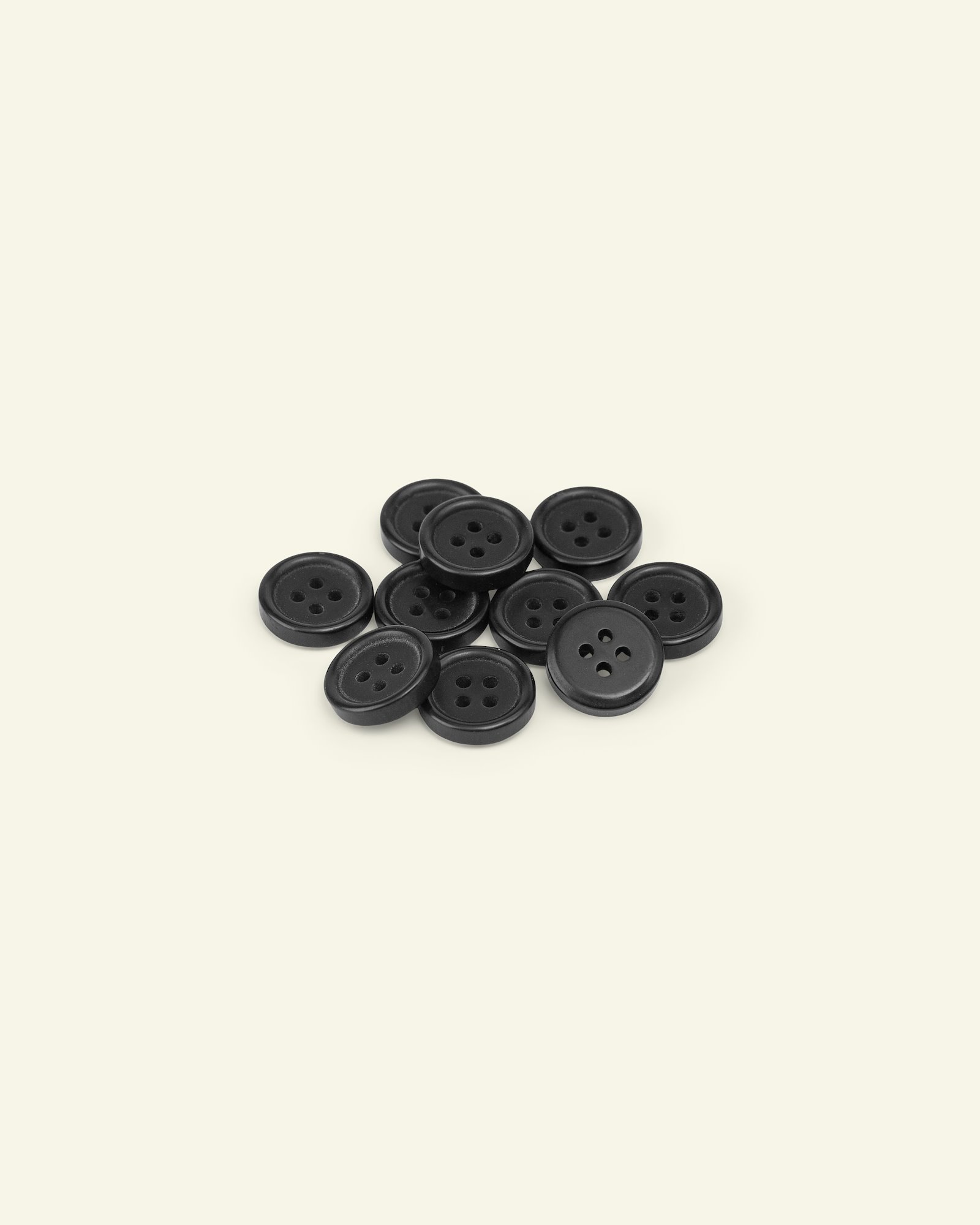 Button 4-holes w/rim 12mm black 10pcs 33452_pack