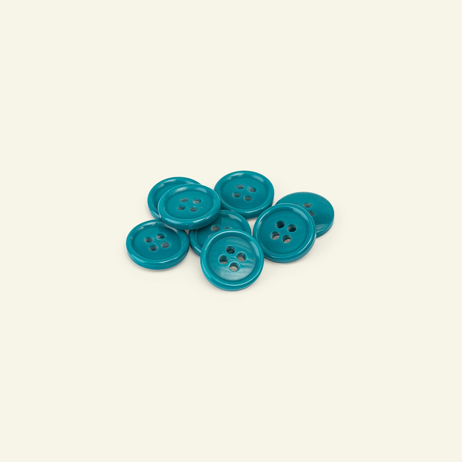 Button 4-holes w/rim 15mm blue 8pcs 33233_pack