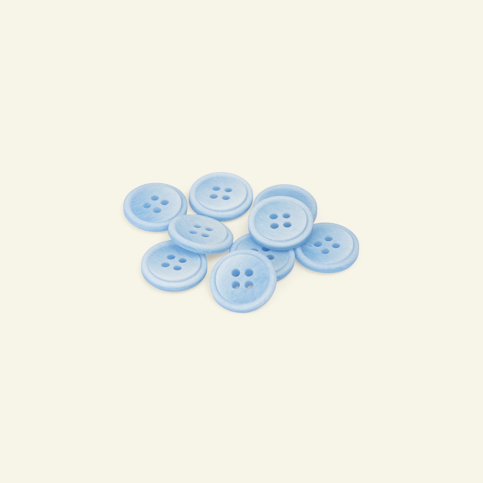 Button 4-holes w/rim 15mm lt. blue 10pcs 33458_pack