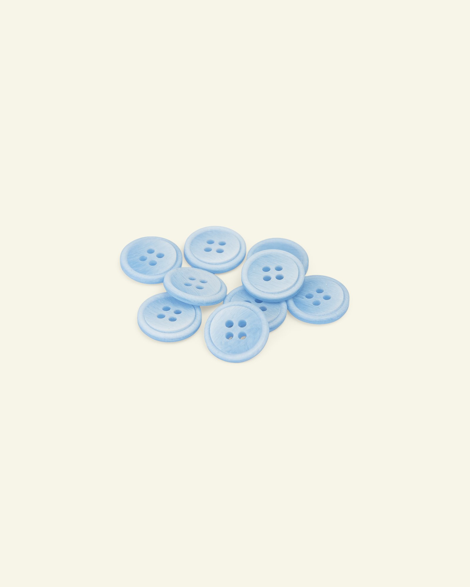 Button 4-holes w/rim 15mm lt. blue 10pcs 33458_pack