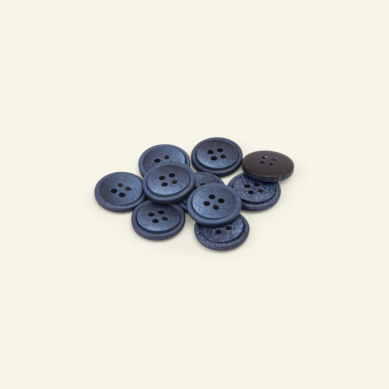 Button 4-holes w/rim 15mm navy 10pcs 33459_pack